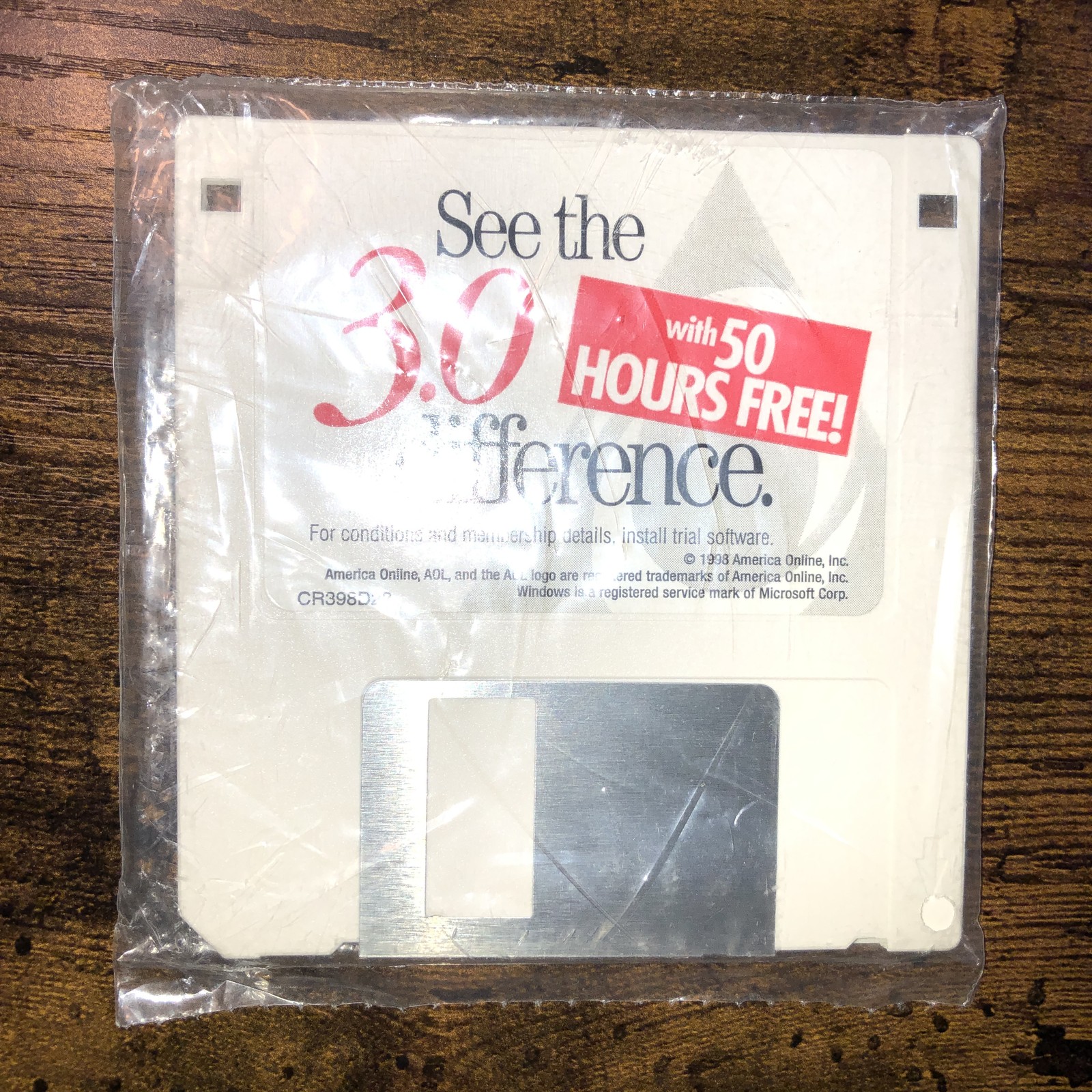 AOL 3.0 America Online 1996 Trial Software 3.5 Floppy Disk Vintage Sealed