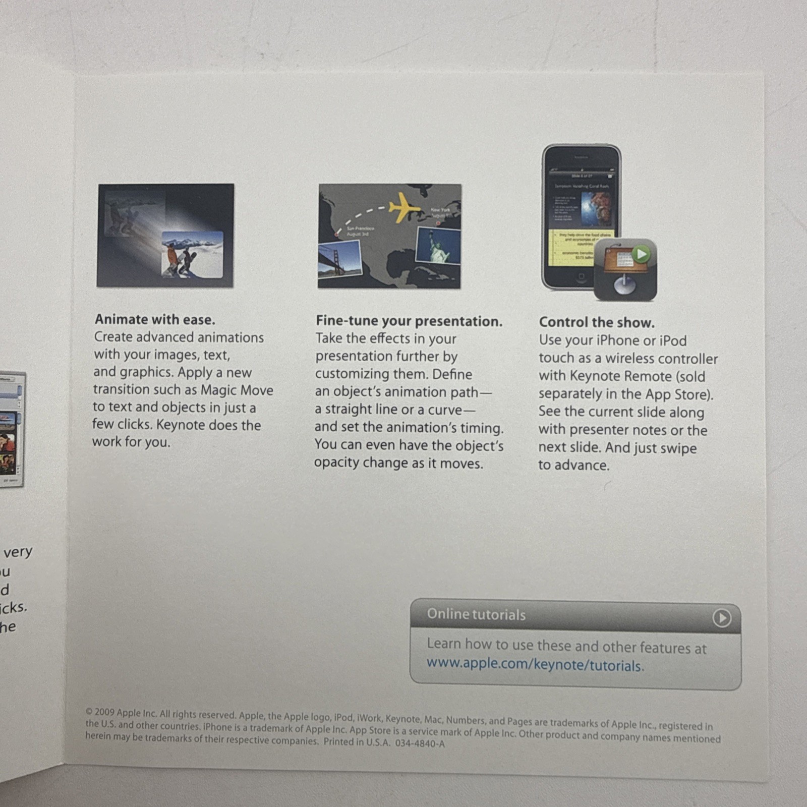 Apple iWork ’09 MB942Z/A Mac Productivity Suite DVD Boxed