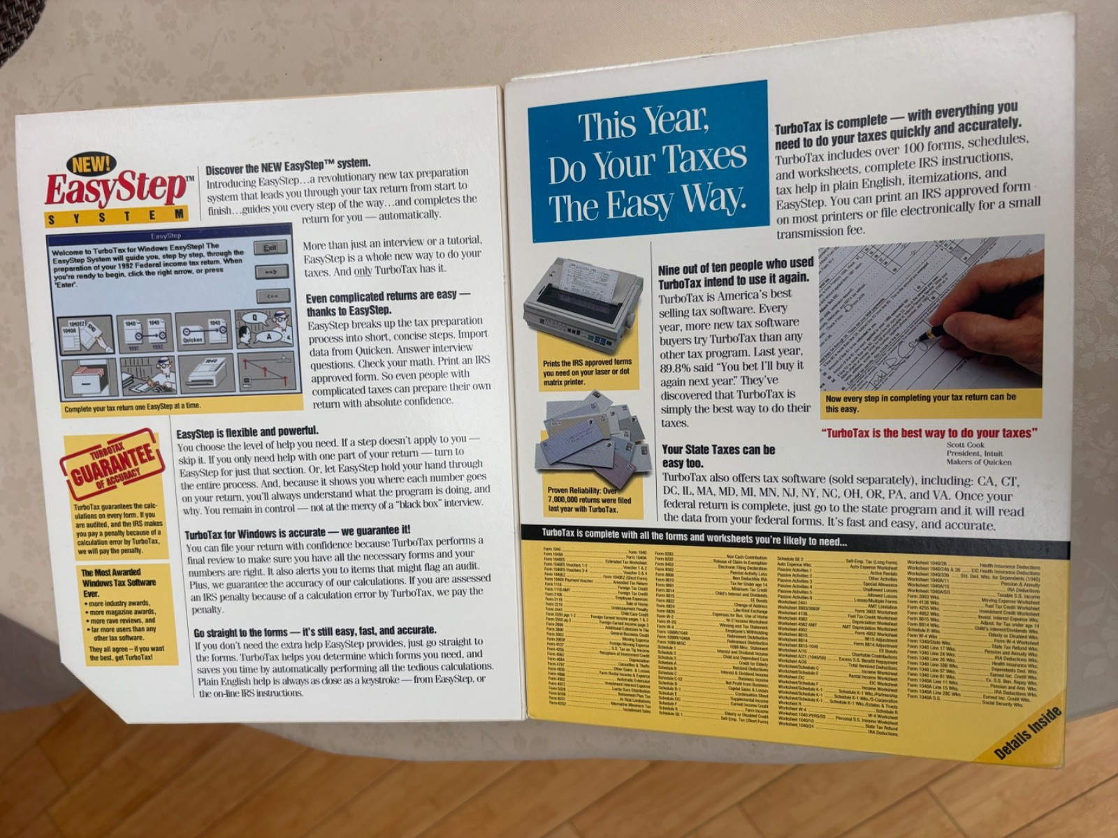 TURBO TAX SOFTWARE FOR WINDOWS YEAR 1992 3.5 DISKS FINAL VERSION NEW SEALED