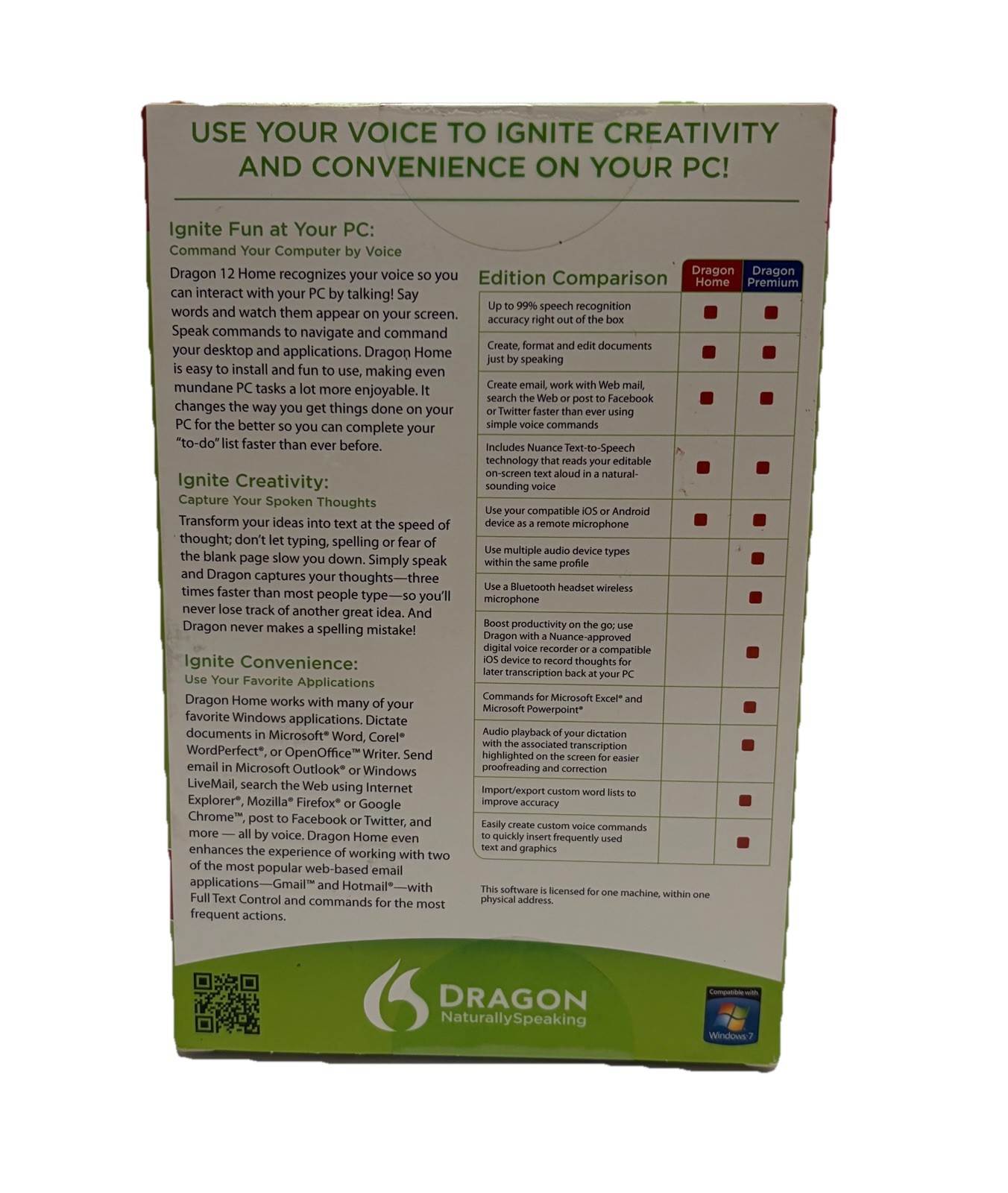 Dragon Naturally Speaking Version 12 Speech Recognition Software Home Edition