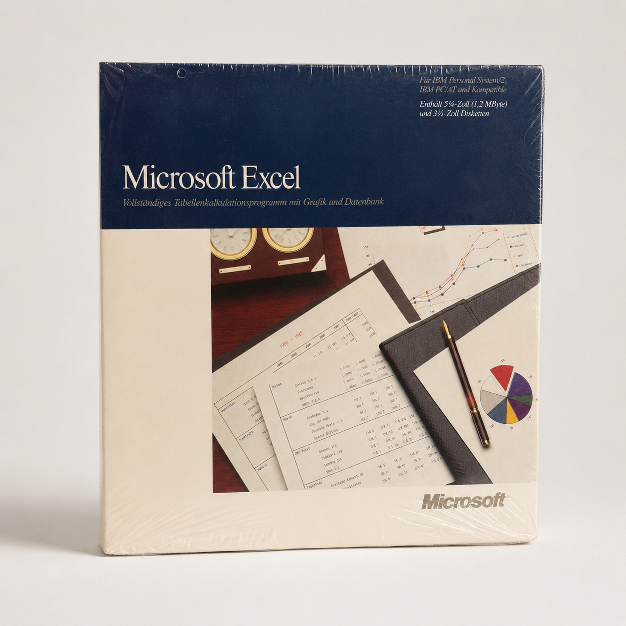 Microsoft Excel Original Box Vintage Big Box IBM PC AT PS2 5.25 3.5 inch RARE