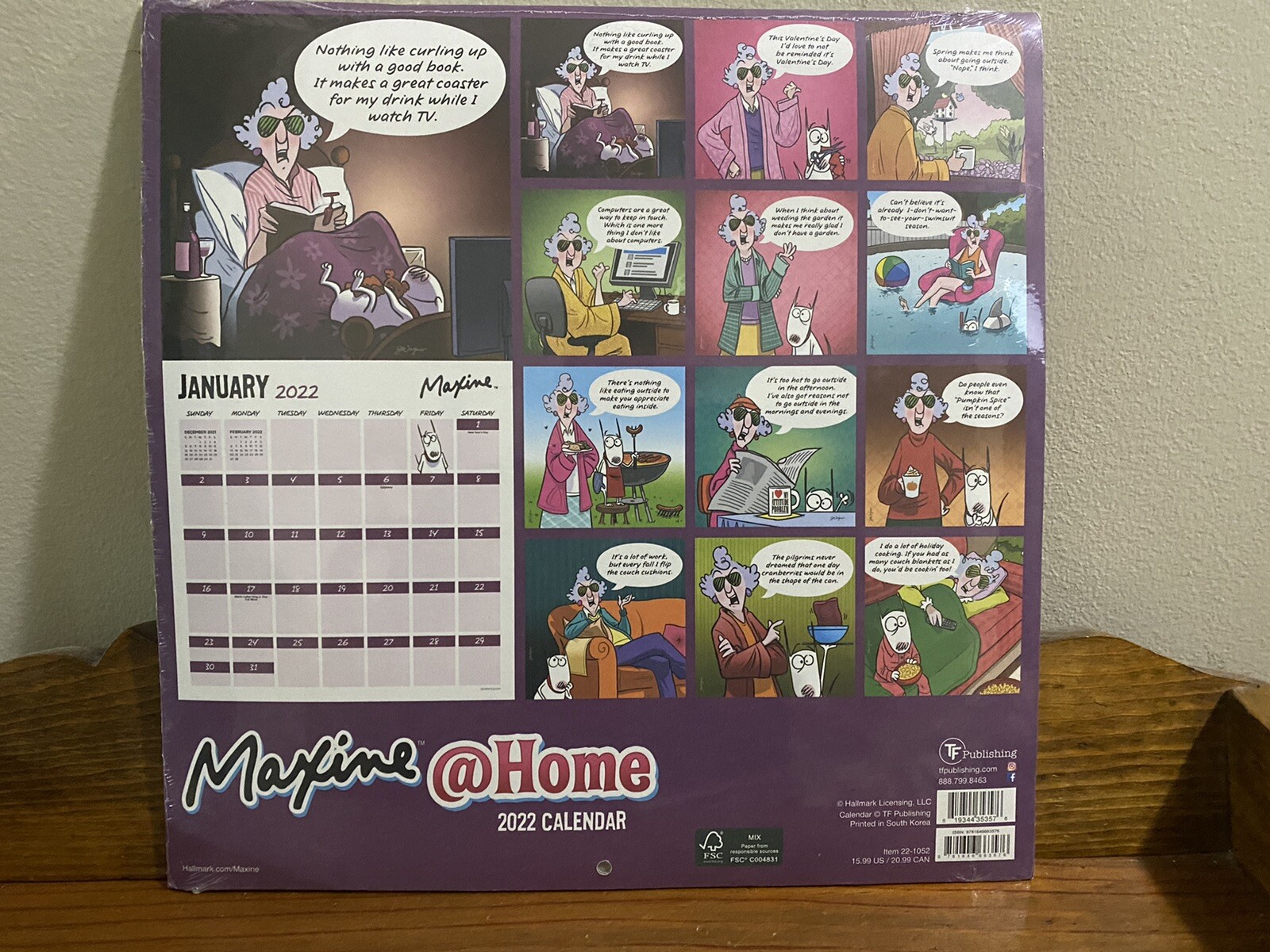 TF PUBLISHING – 2022 Maxine At Home Wall Calendar – Home and Office Organizer…