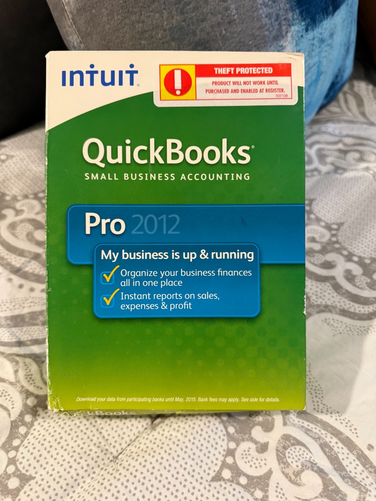 INTUIT QUICKBOOKS PRO 2012 FOR WINDOWS PC w/LICENSE & PRODUCT CODE ORIGINAL BOX