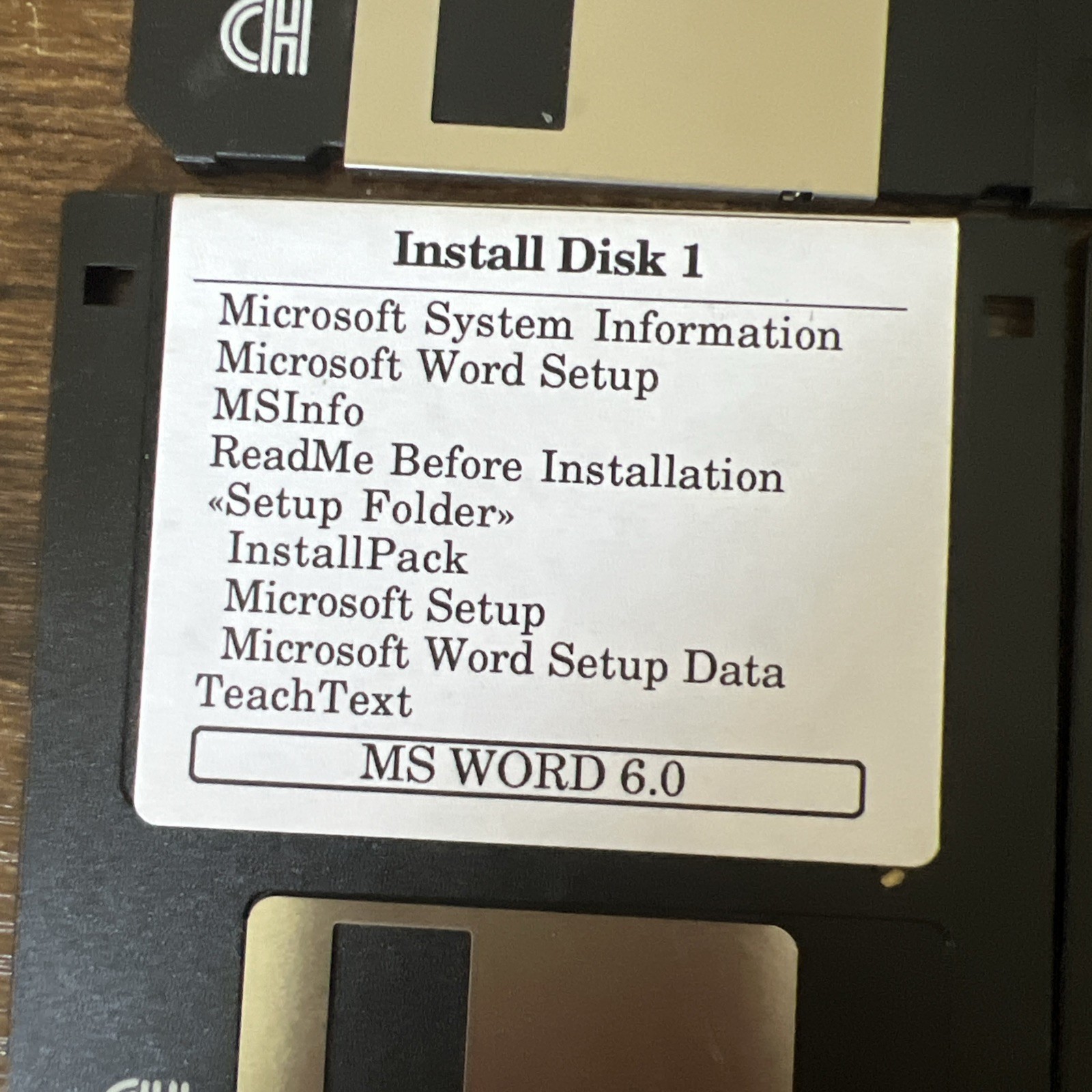 MS Word For Windows 6.0 3.5” Floppy Disks -vintage 10 Disks