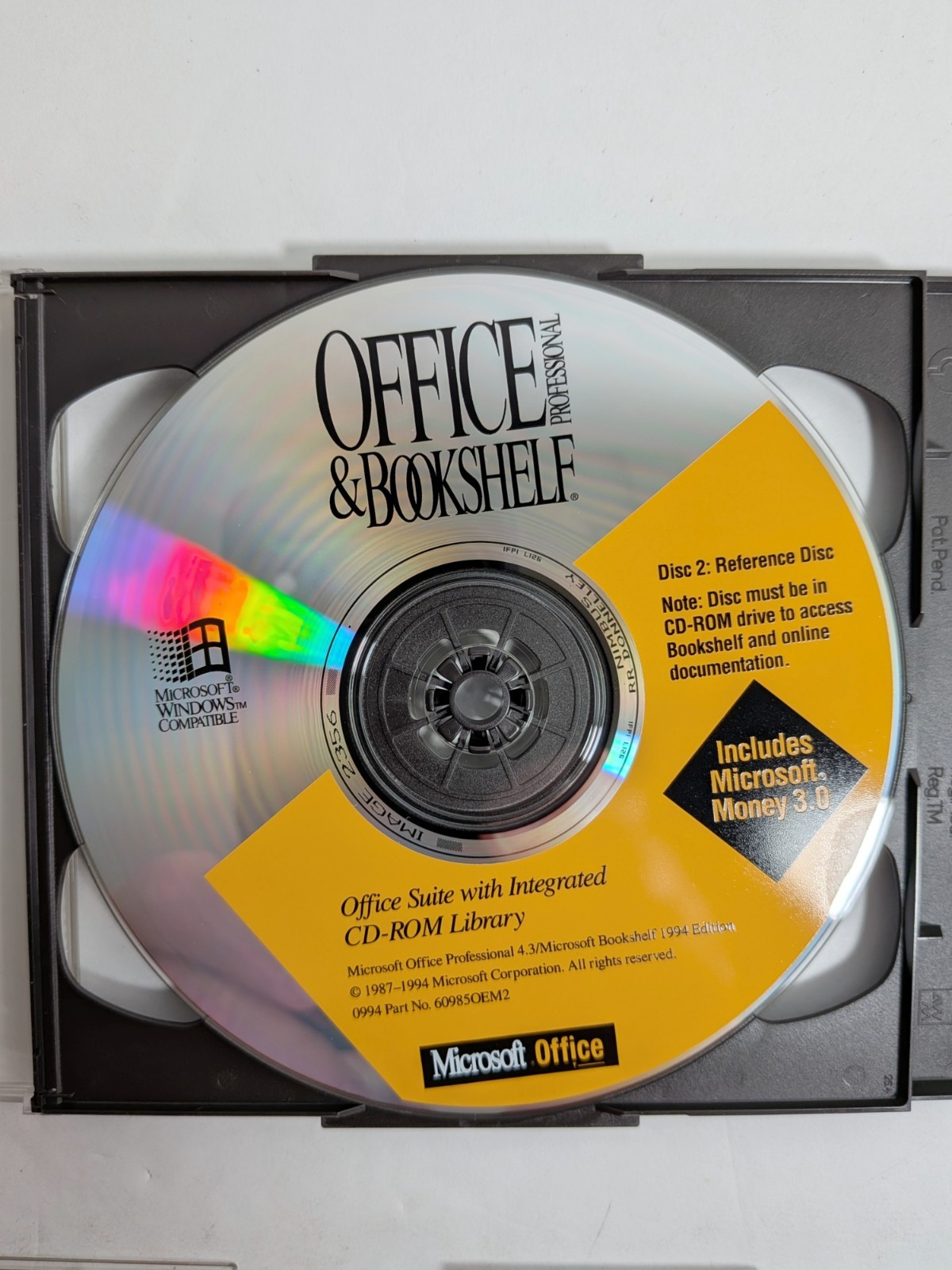 Microsoft Office Professional and Bookshelf Software 4 CD | 1994 Vintage Windows