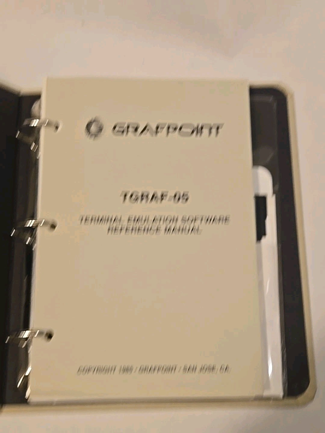 GRAFPOINT TGRAF-05 TERMINAL EMULATION SOFTWARE AI IBM Rare Vintage 5.25″ Disks