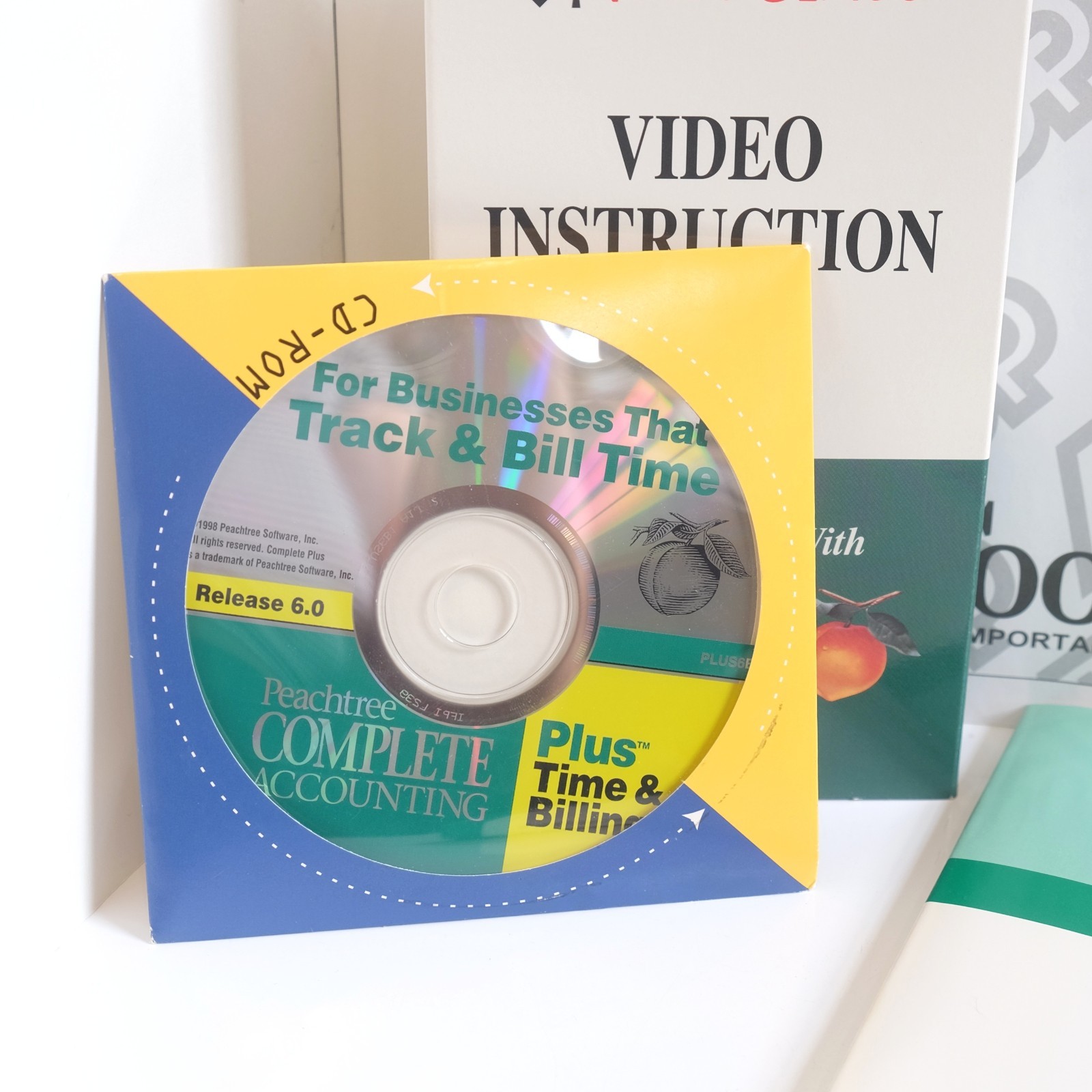 Peachtree Solutions Complete Accounting Time Billing CD-ROM 1998 VHS Mint Disc!