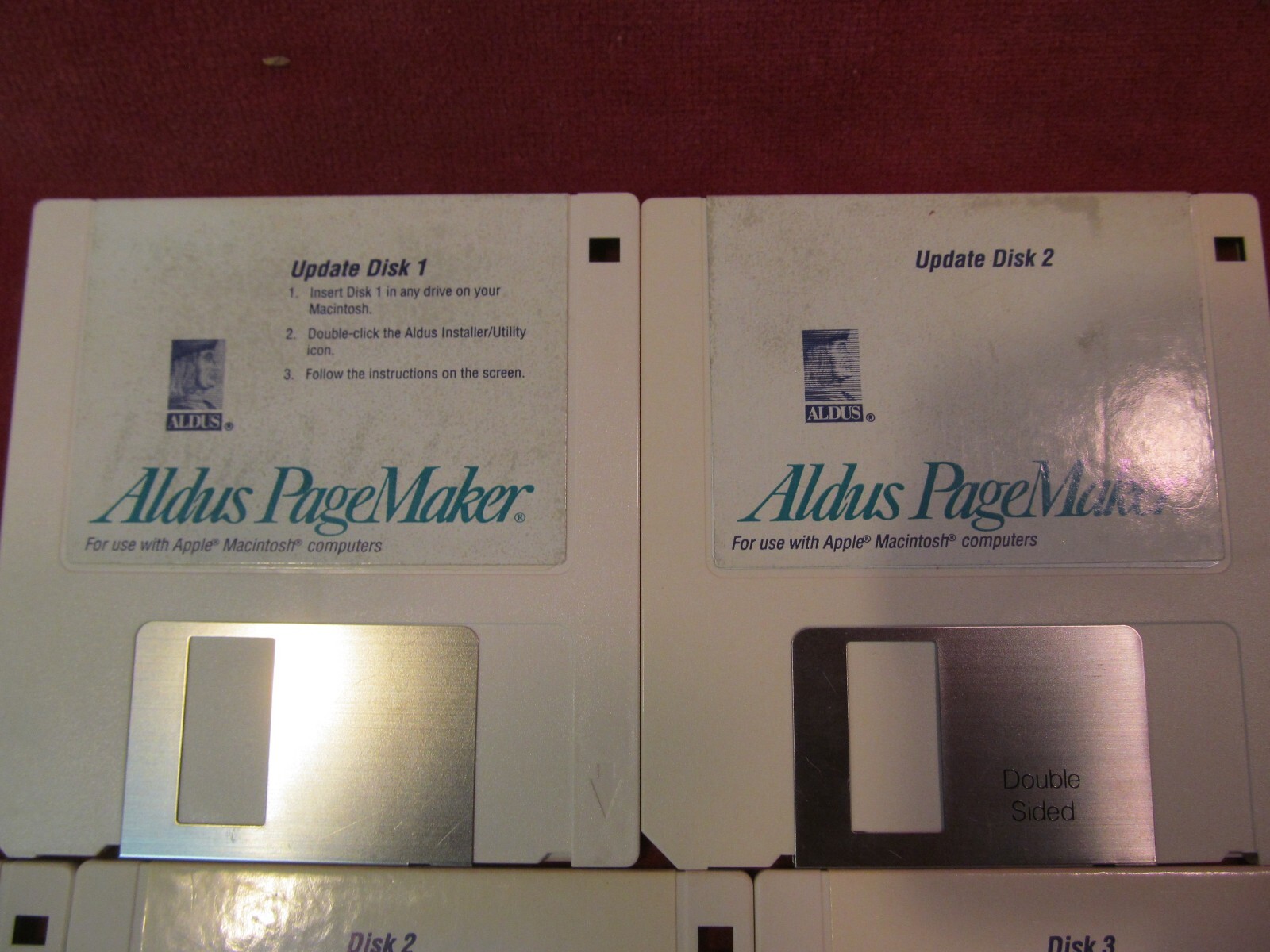 1990 ALDUS PAGEMAKER VERSION 4.0 PLUS UPDATE 3.5″ DISKS APPLE MACINTOSH