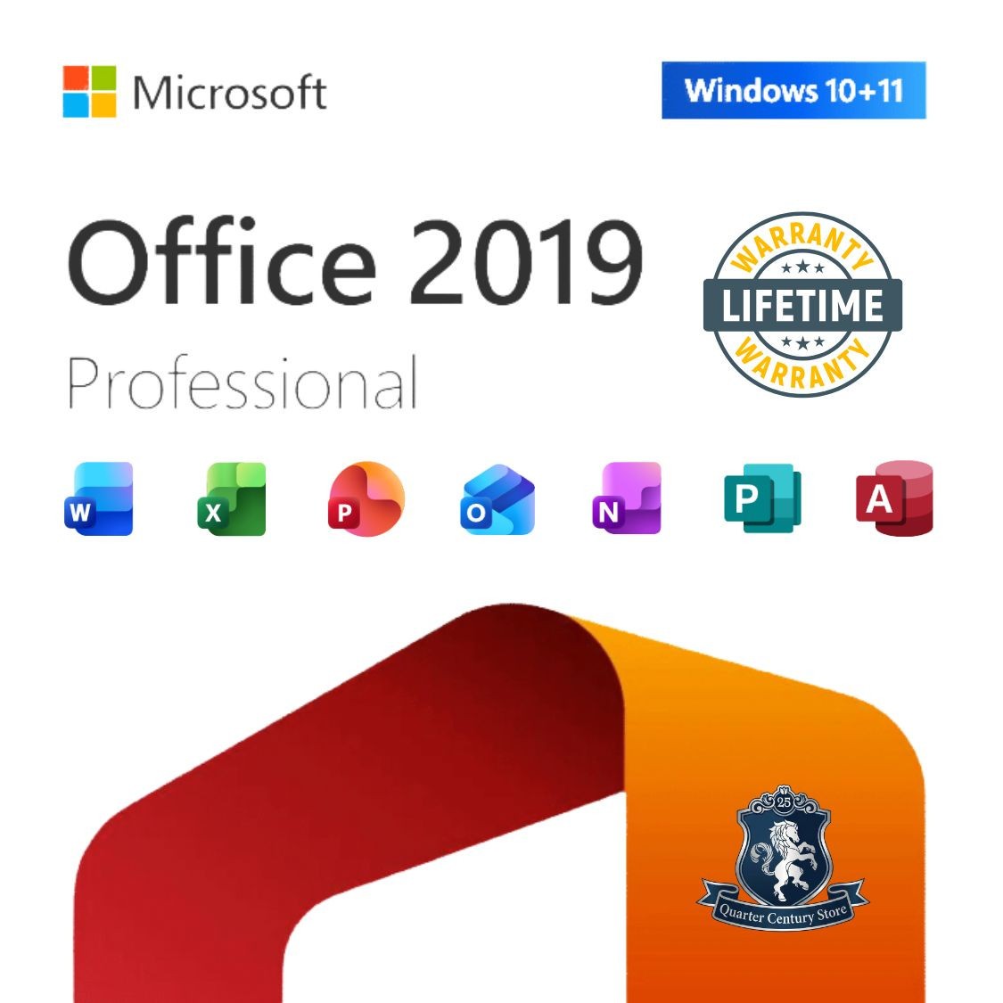 Microsoft Office Professional 2019 Retail Physical Key Card 1 PC Lifetime