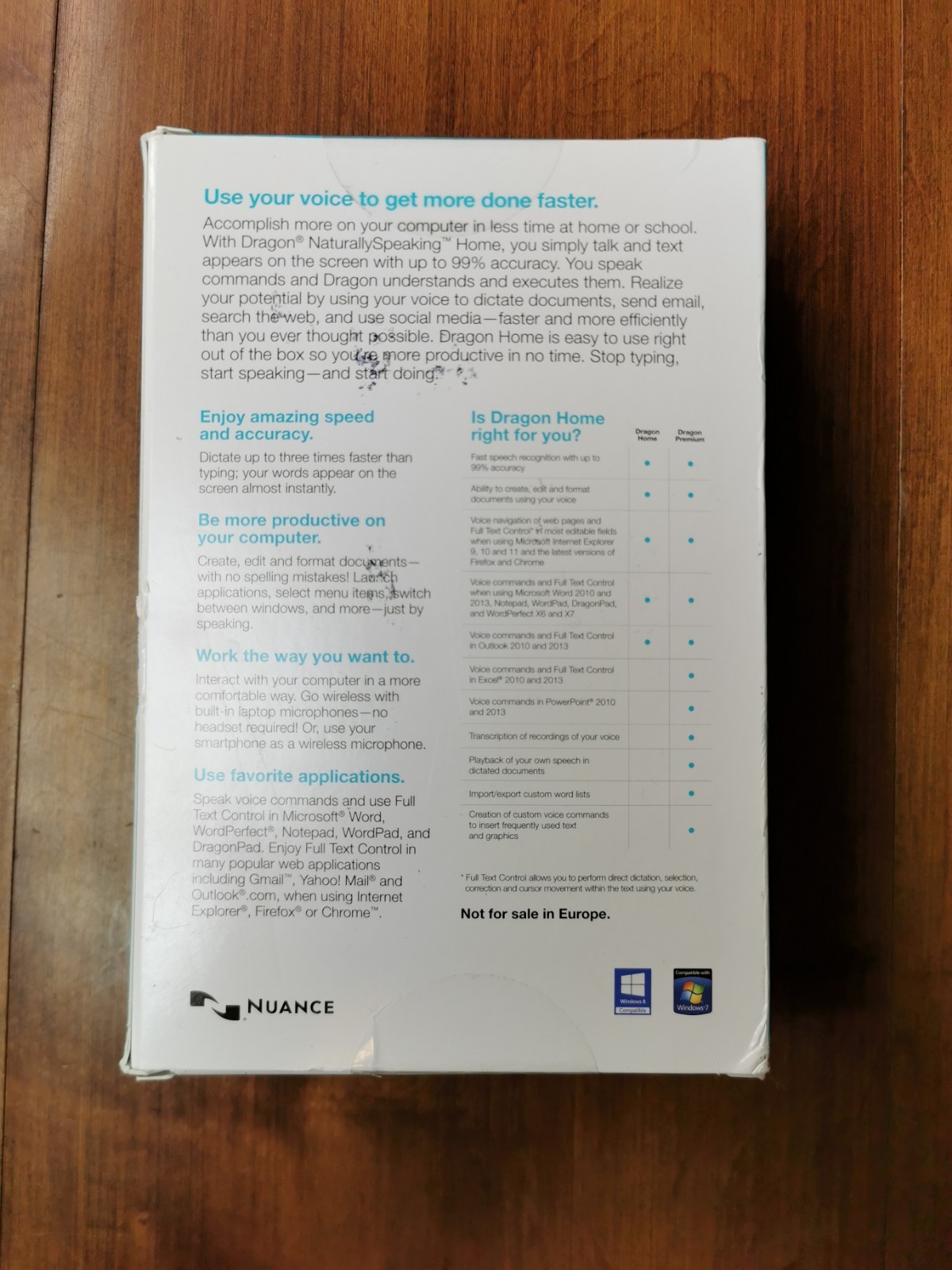 Nuance Dragon Naturally Speaking Home 13 Speech Recognition Software