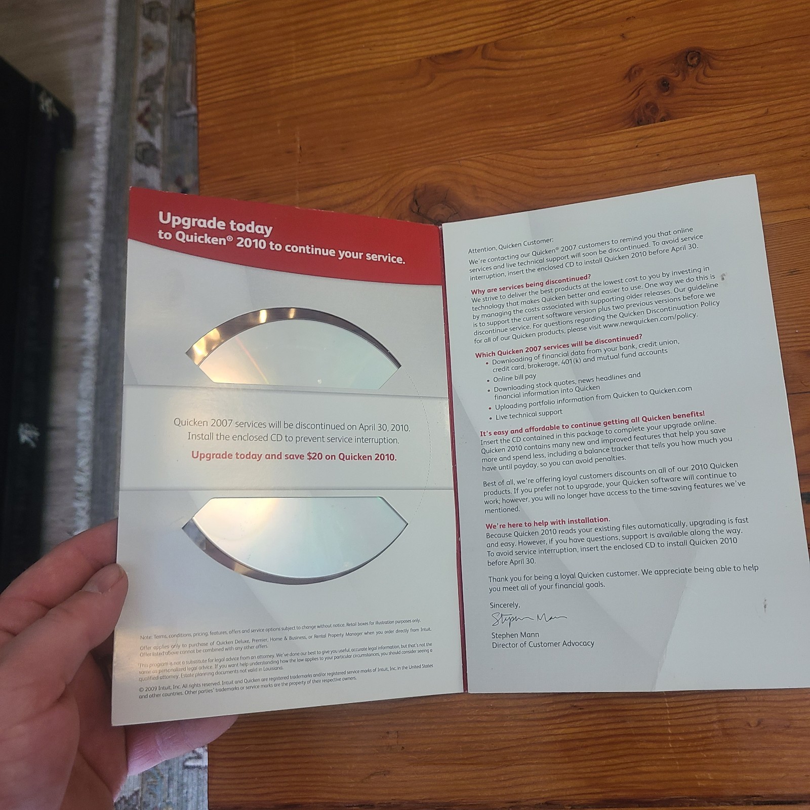 Intuit Quicken 2010 Upgrade Software CD Windows