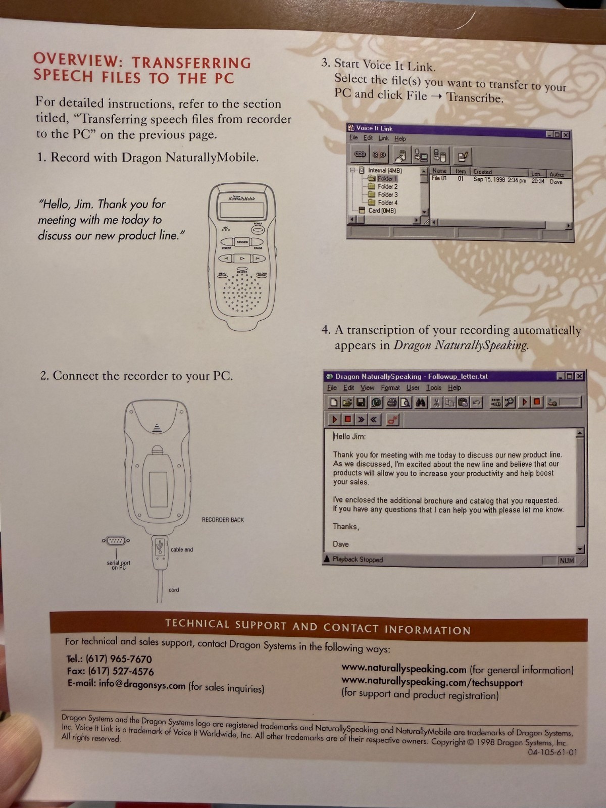 Vintage Dragon Naturally Speaking Mobile 3.01