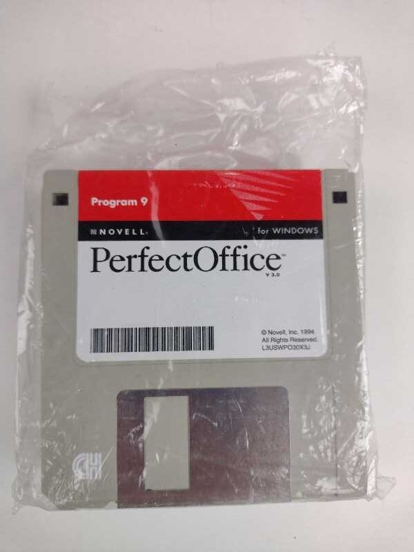 Novell Perfect Office for Windows v 3.0 – 3.5″ floppies – 1994