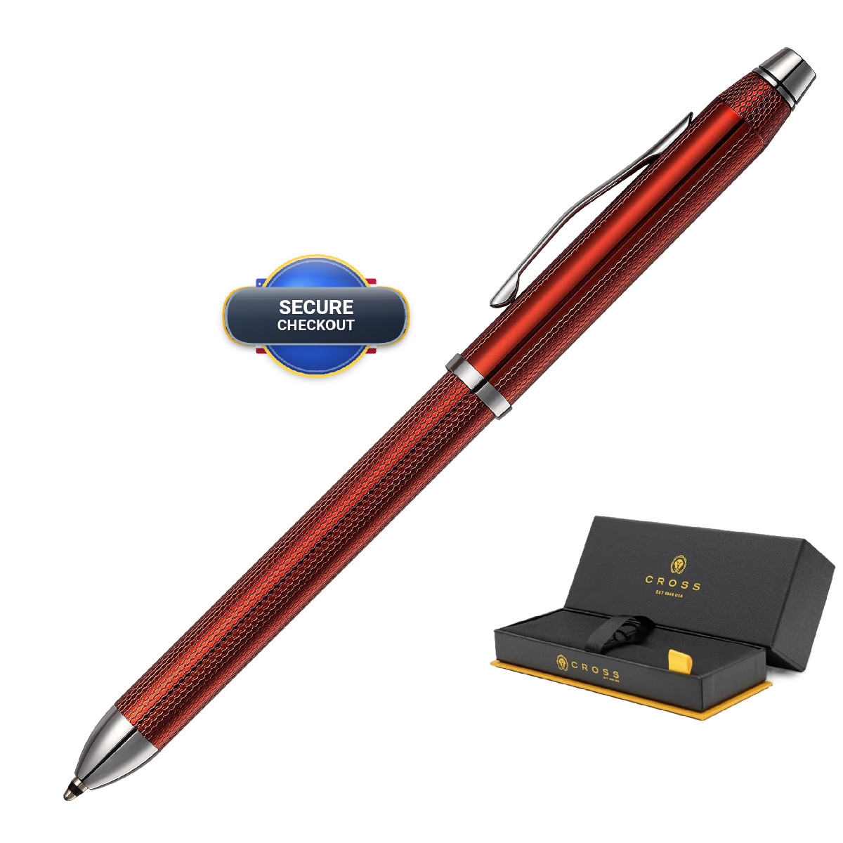 Cross Tech3 Sophisticated Brushed Red Diamond Pattern Finish Barrel 0.5Mm