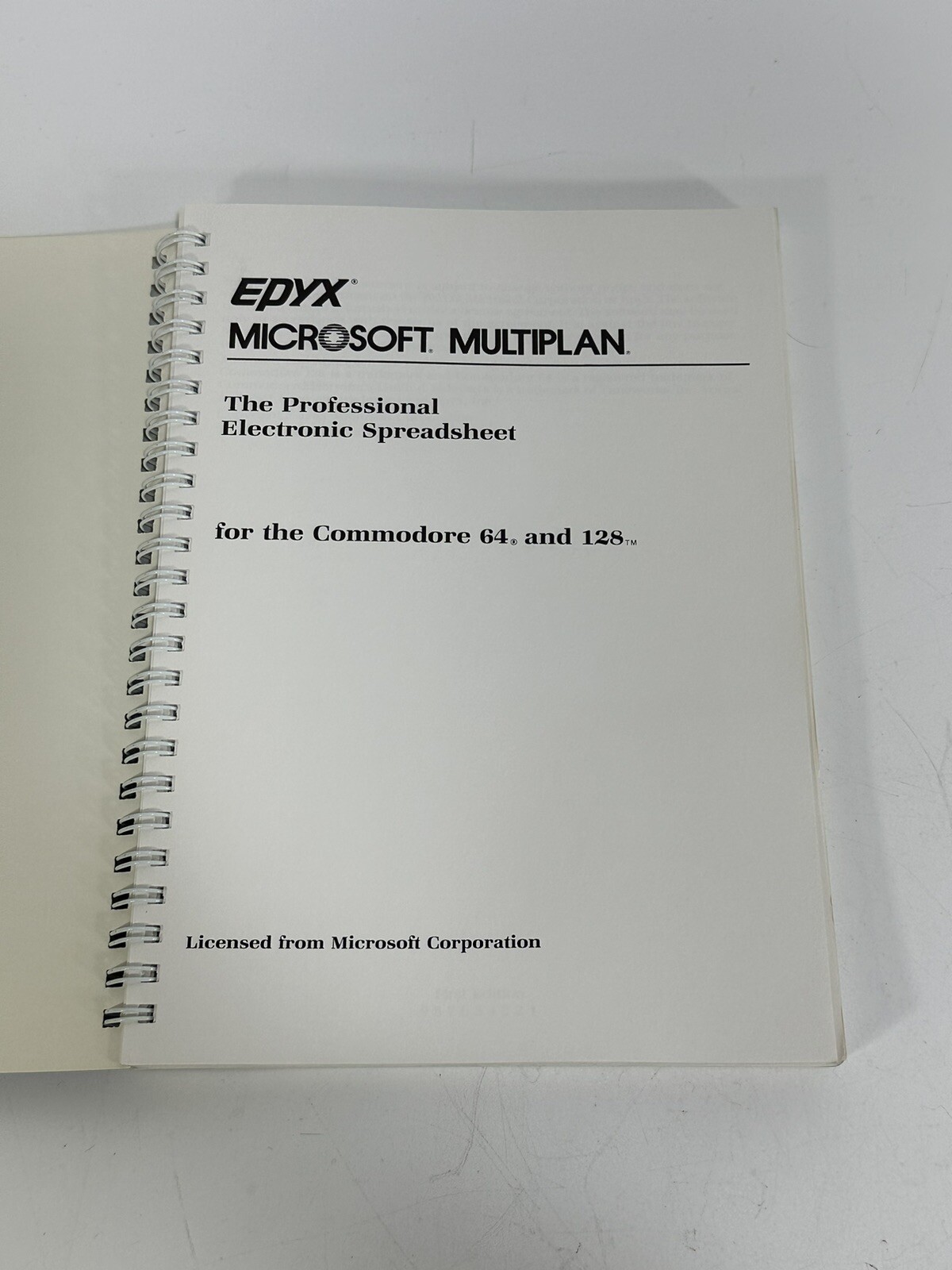 Vintage Epyx Microsoft Multiplan Spreadsheet Software For Commodore 64 & 128