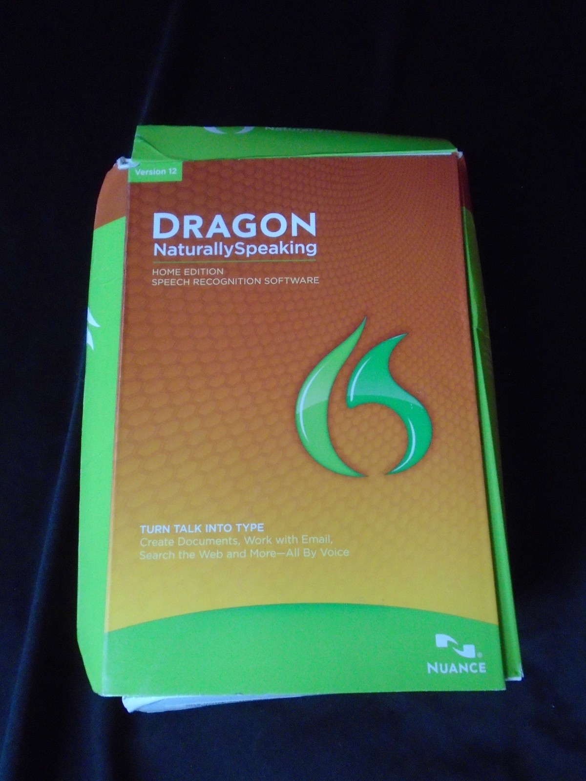 New Open Box Nuance DRAGON Naturally Speaking Version 12 Home Edition Software