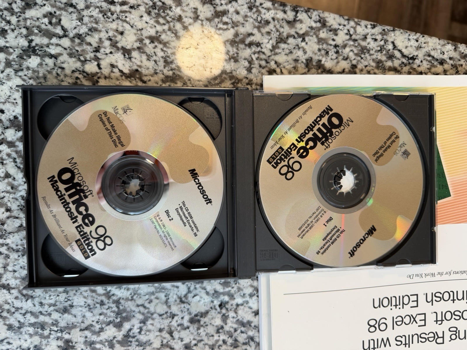 Vintage Microsoft Office 98 Macintosh Edition Upgrade Gold Edition