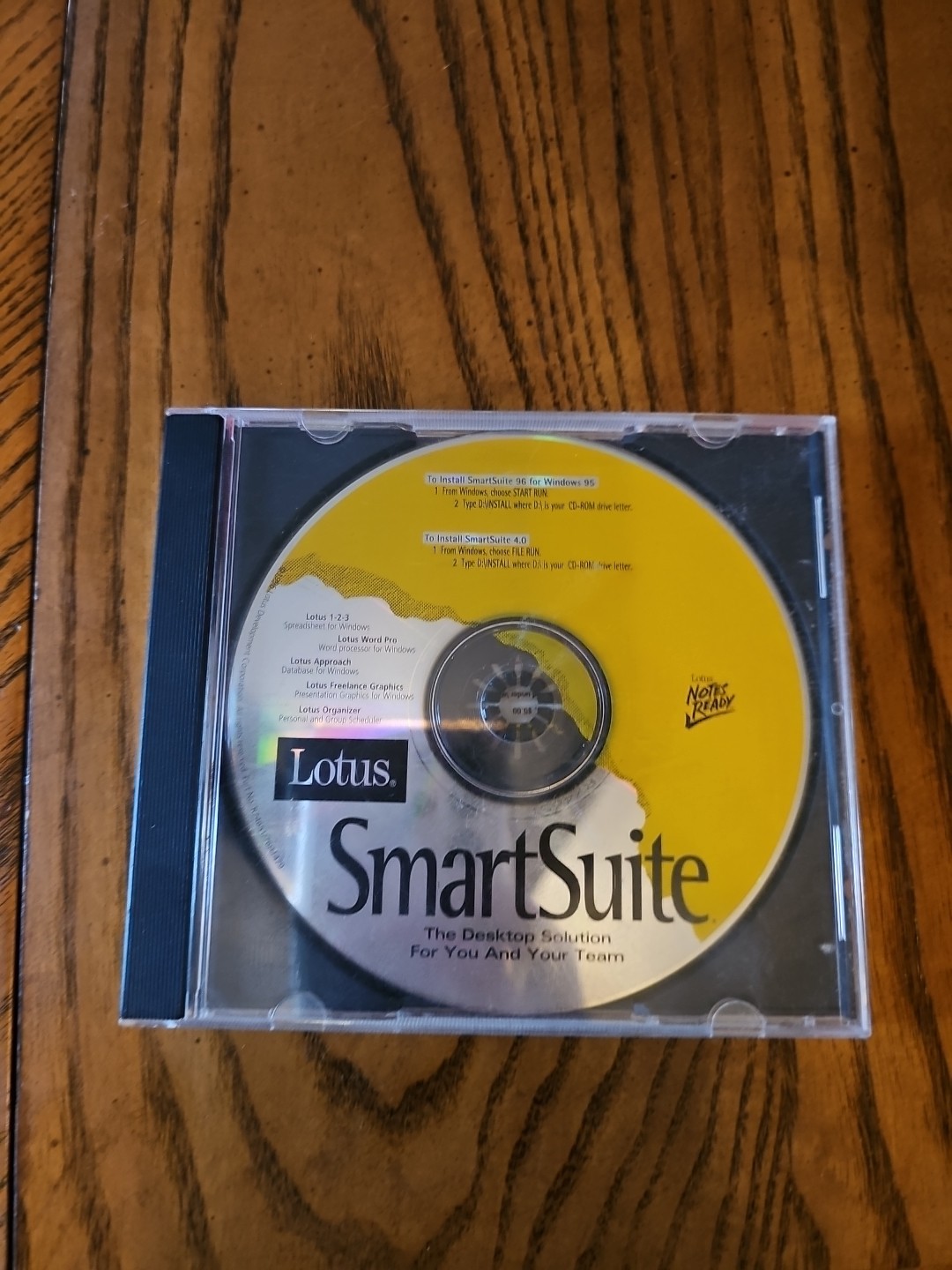 Lotus SmartSuite 96 WordPro 123 Approach Graphics Organizer Ver 4.0 CD