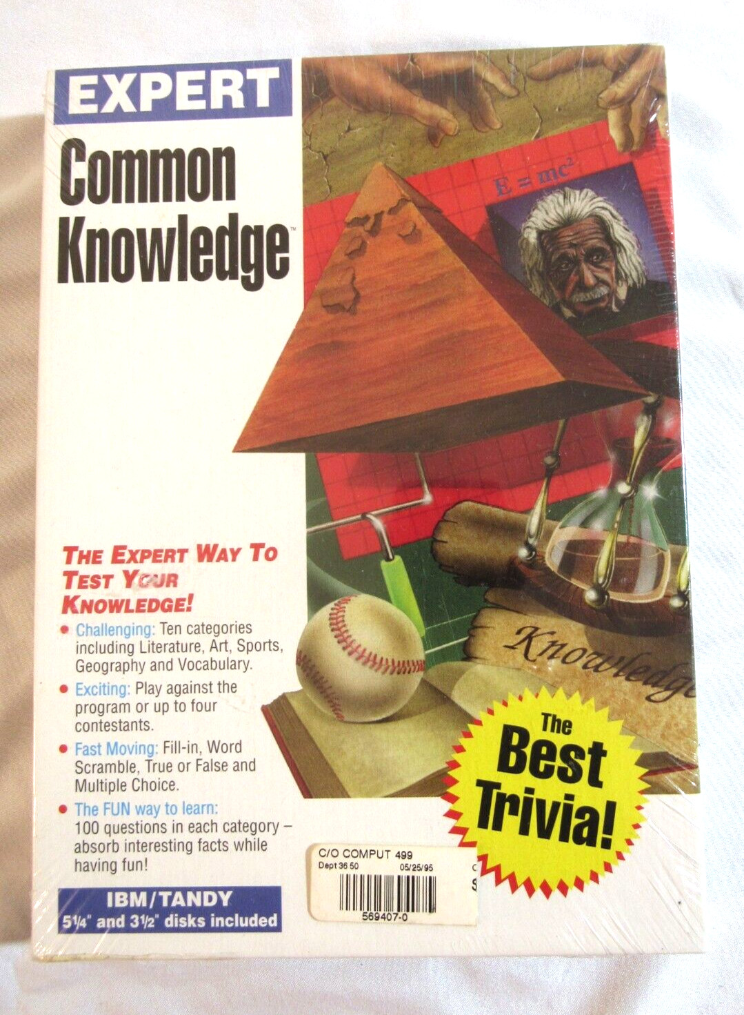 VINTAGE Expert Common Knowledge IBM PC / TANDY 5.25″ & 3.5″ Factory Sealed