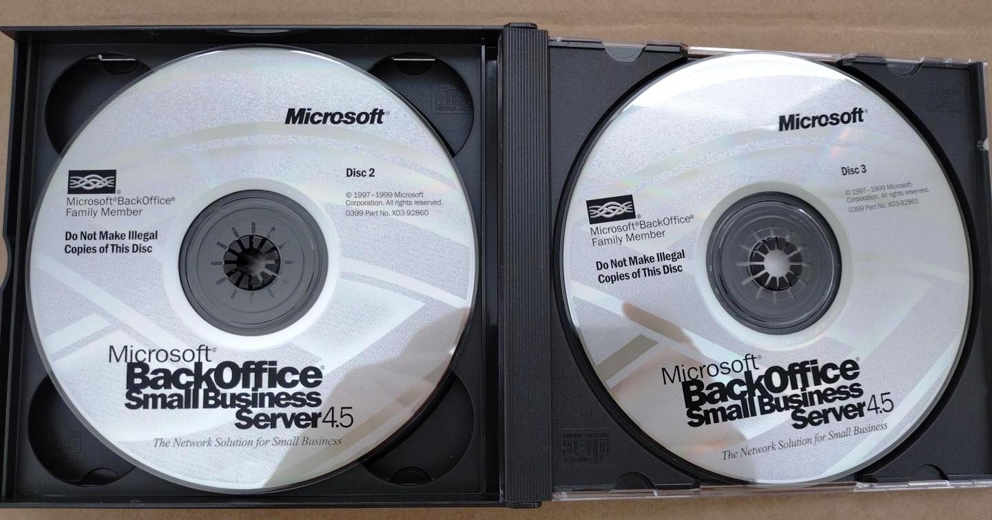 Microsoft BackOffice Small Business Server Version 4.5 w/ CD Key License