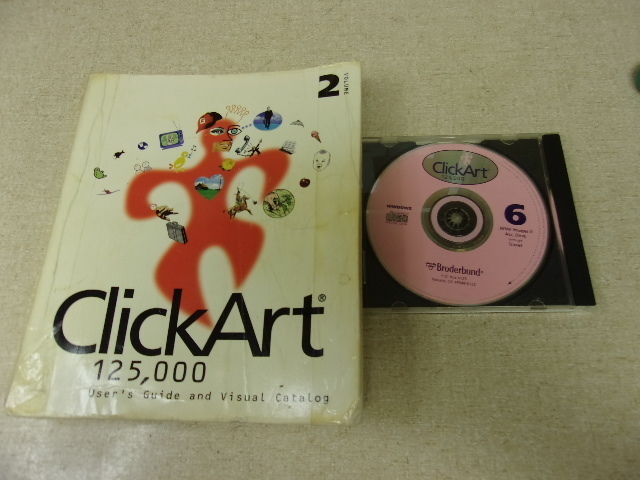 Broderbund Clickart 125,000 Install CD DIsc User’s Guide and Visual Catalog