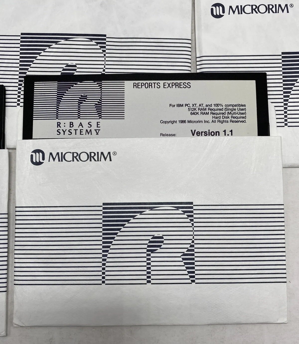 Microrim R Base System V Complete Set with Manuals and Floppy Disks