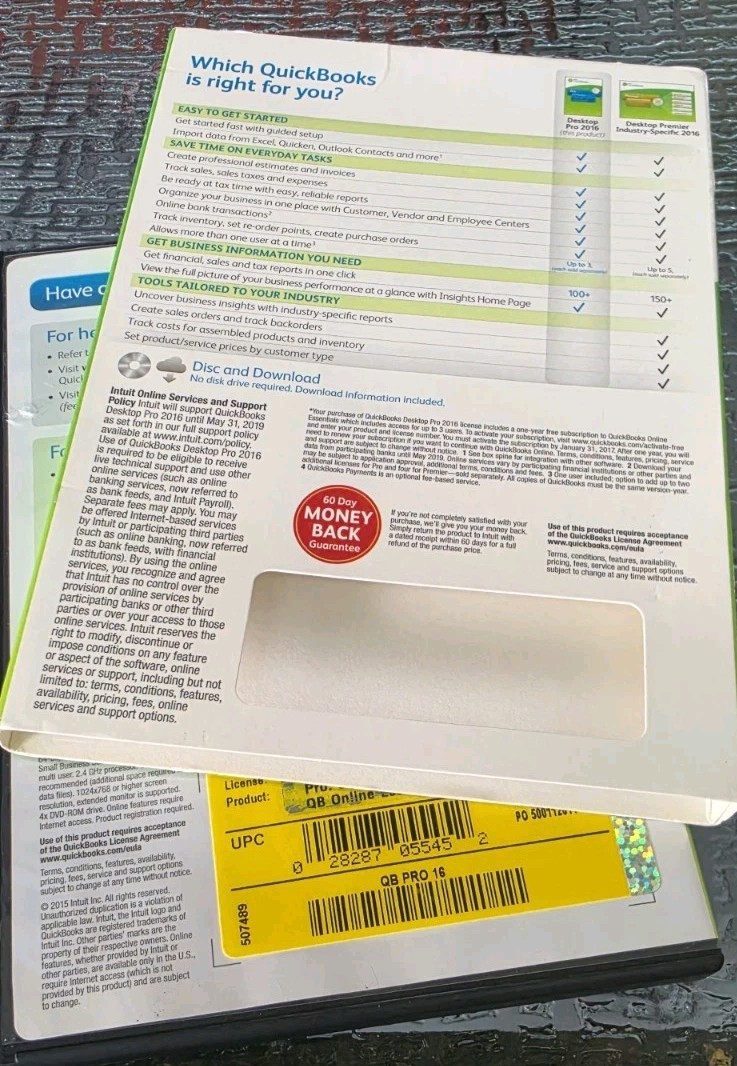 Quickbooks Desktop Pro 2016 NO SUBSCRIPTION- AUTHENTIC TESTED!