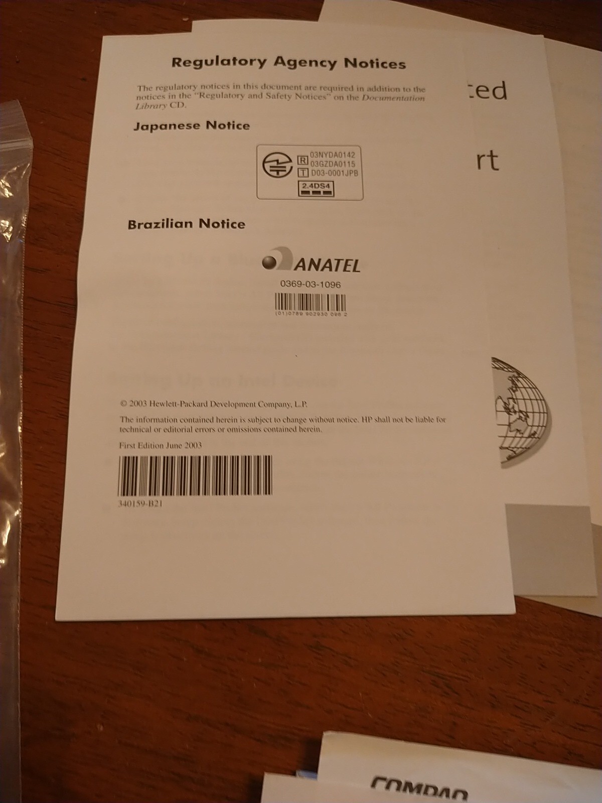 Compaq Notebook Series 2003 , Works 7.0, Documentation Library, Recovery Disc