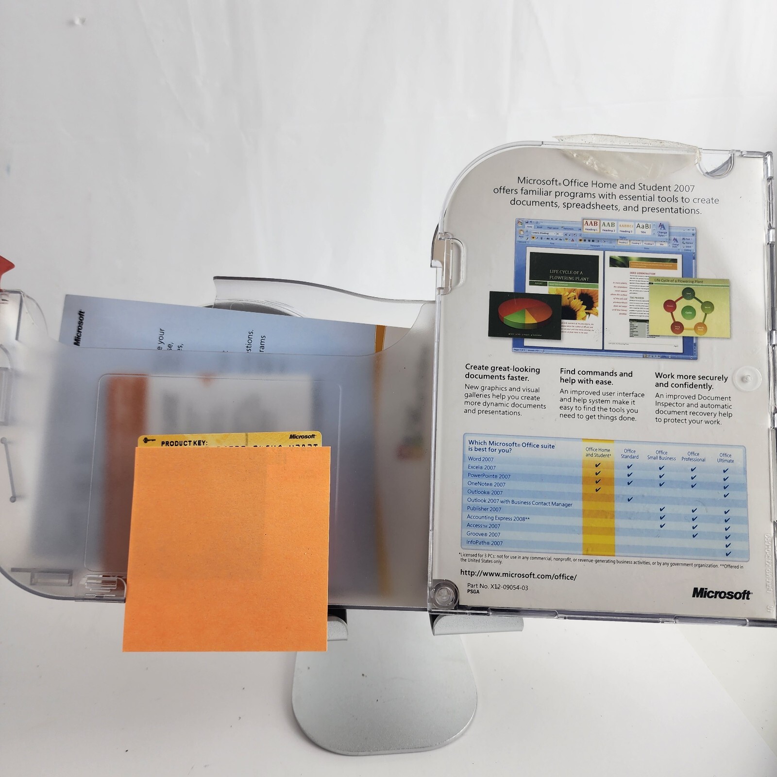 Microsoft MS Office 2007 Home & Student GENUINE Disc & Product Key w/ Case