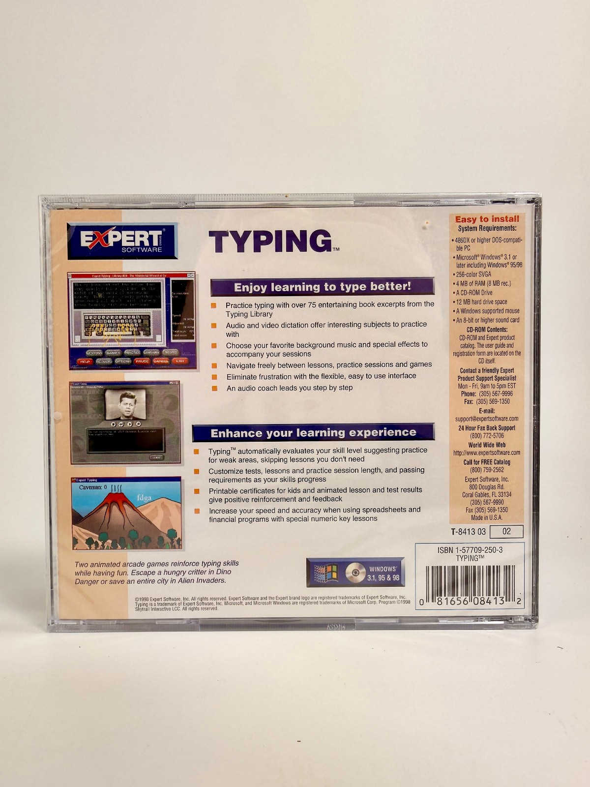 Typing Software by Expert | BRAND NEW NEVER OPENED | Windows 3.1, 95, 98 | RETRO