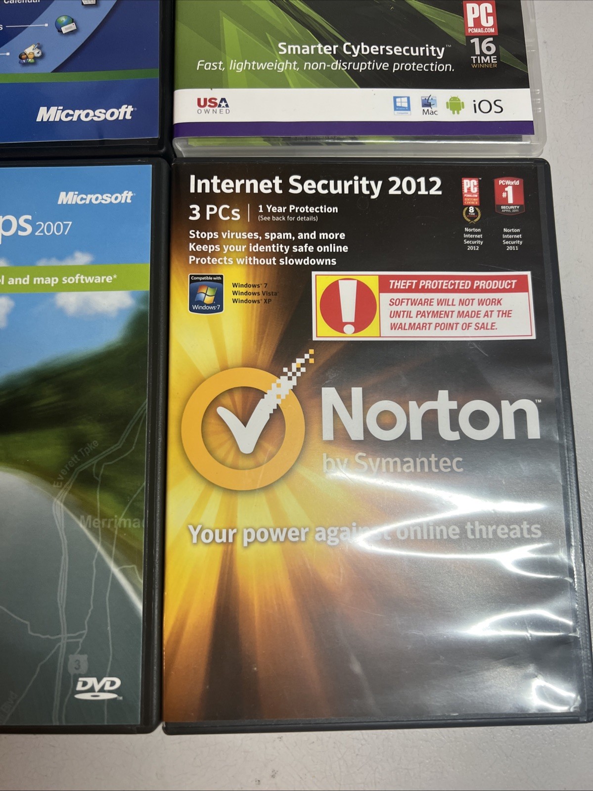 Lot 4 PC Software Microsoft Works 8 Streets & Trips 2007 Norton Webroot