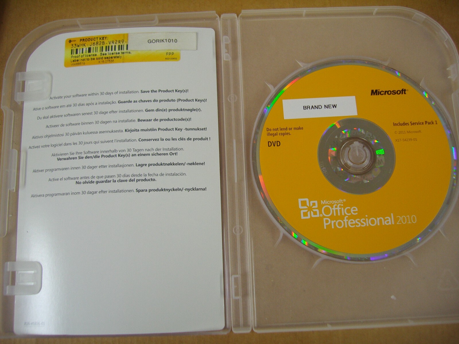 Microsoft Office 2010 Professional Licensed for 2 PCs Full w/DVD MS Pro =NEW=