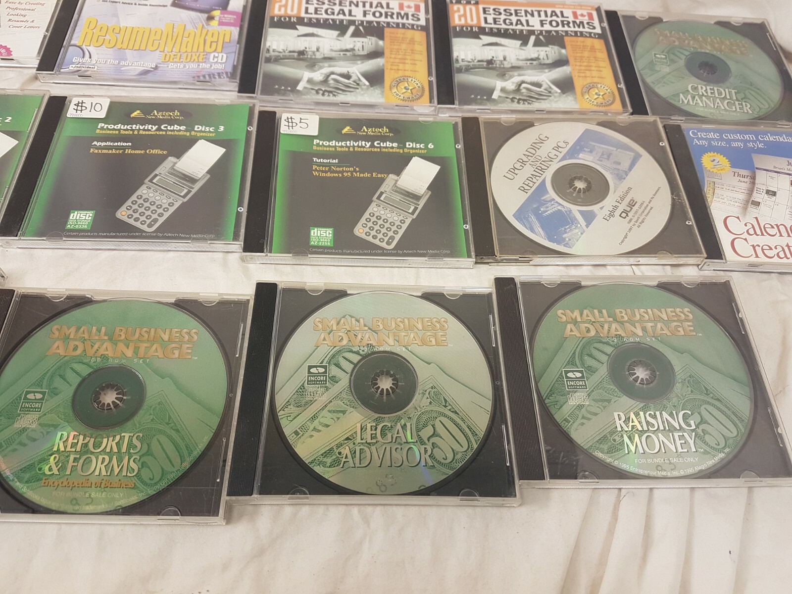 LOT OF 17 Aztech Productivity Cube & MORE Business Resources PC 90s vintage