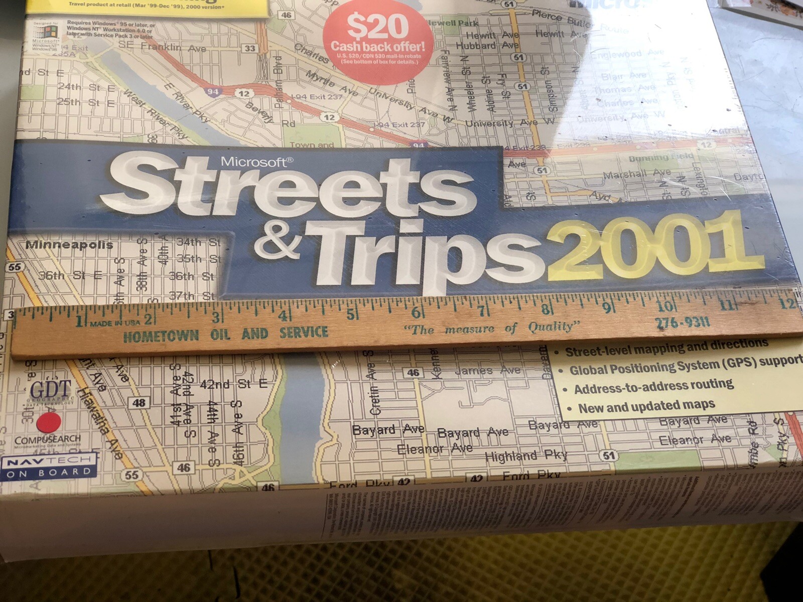 Microsoft Streets & Trips 2001 PC Software Program Bigbox Big Box