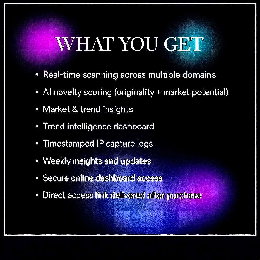 Invention Radar | Annual Access | Patent Search AI | Real‑Time Research Scanner