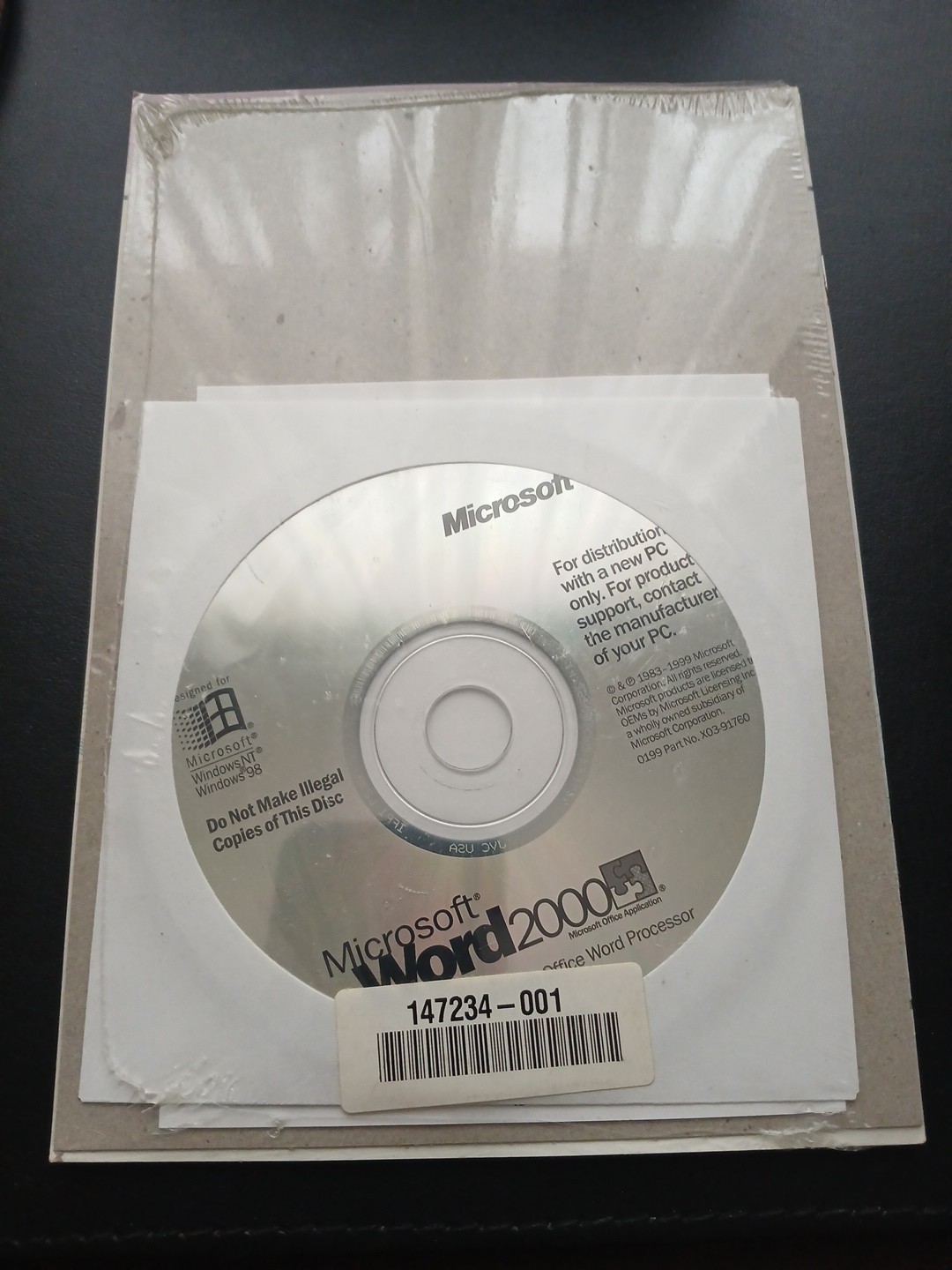 NEW SEALED Discovering Microsoft Word 2000 w/Product Key CD-ROM Software