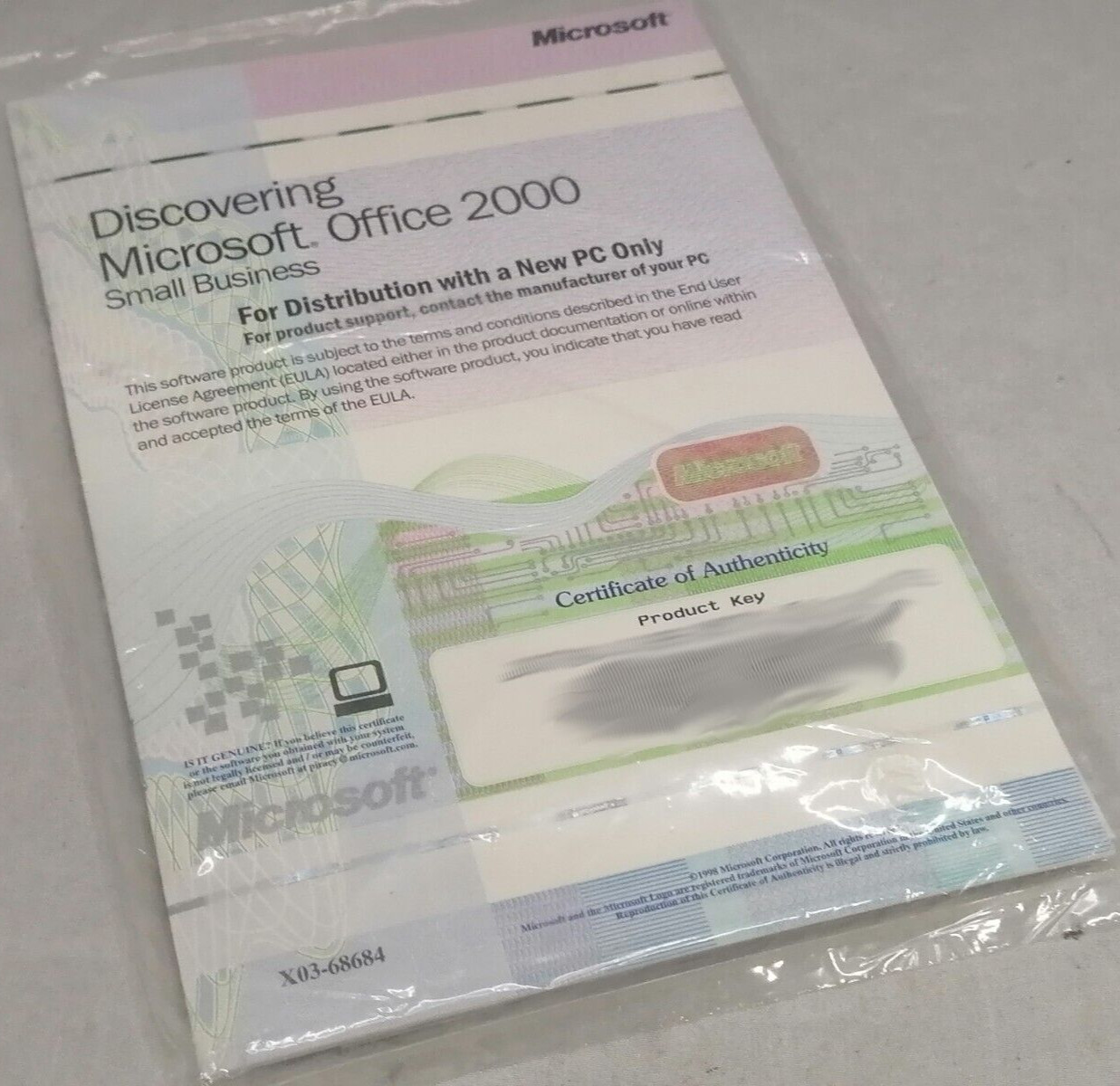NEW Vintage Microsoft Office 2000 Small Business Installation Media PN:X03-68684