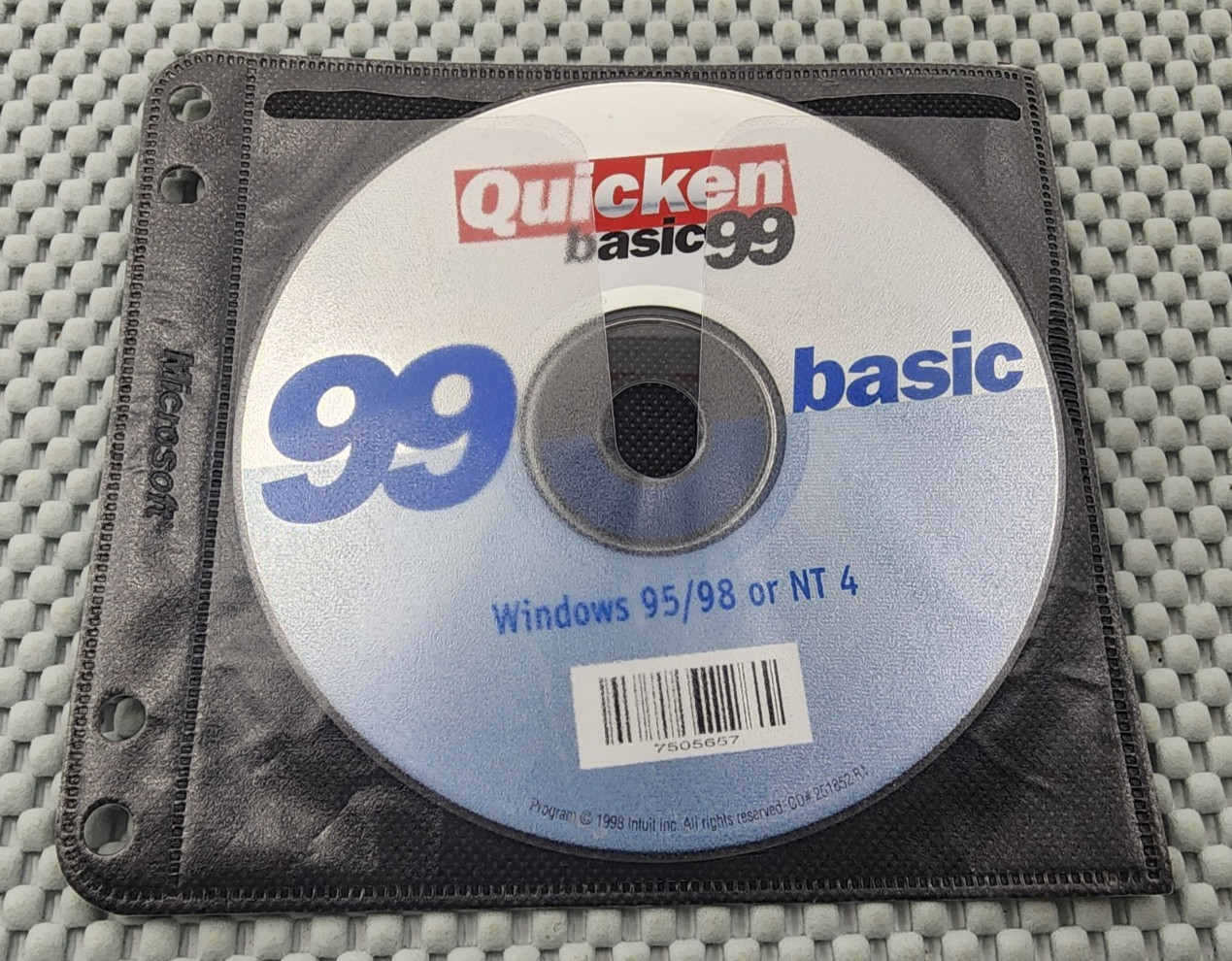 Intuit Quicken Basic 99 Software Disc for Win 95/98/NT4 – CD ONLY!!!!