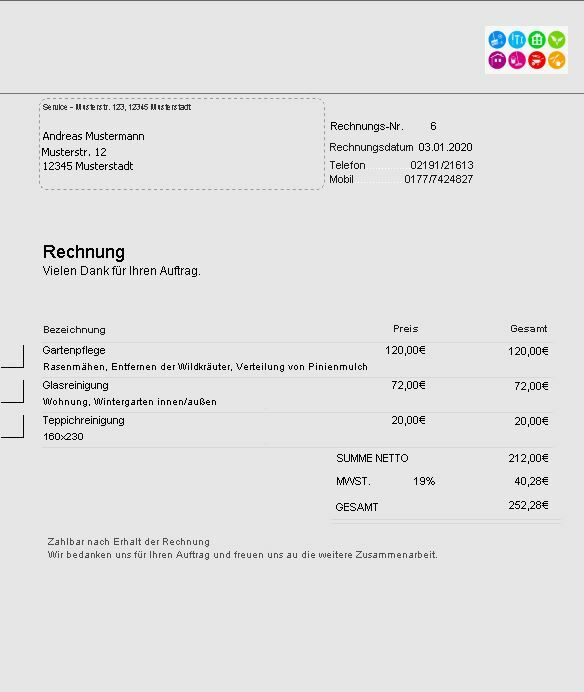 Rechnungs-Software Handwerker Gewerbe Rechnungsprogramm Kleinunternehmen Win Mac