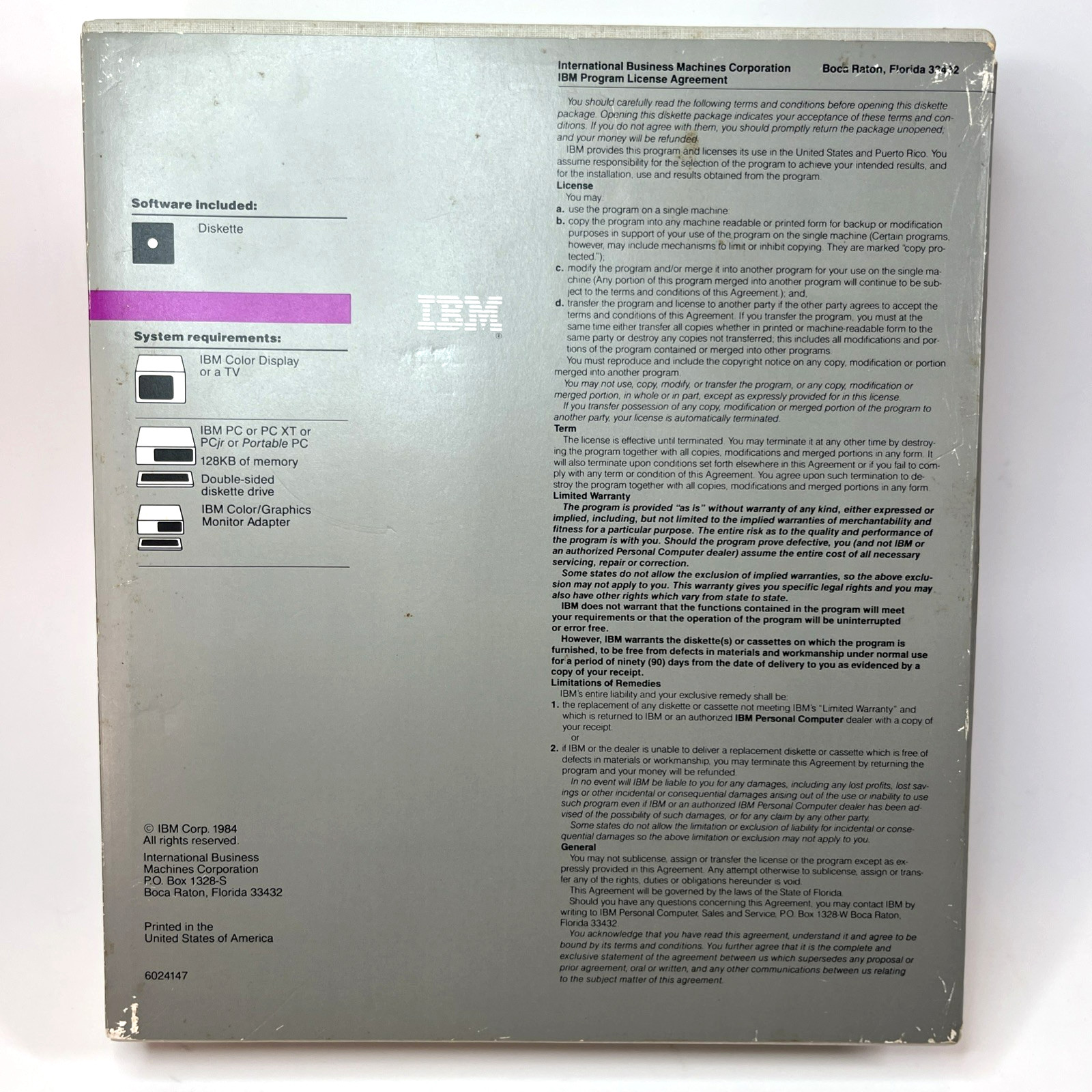 Vintage IBM Graphing Assistant With 5.25″ Disk PC XT PCjr Software
