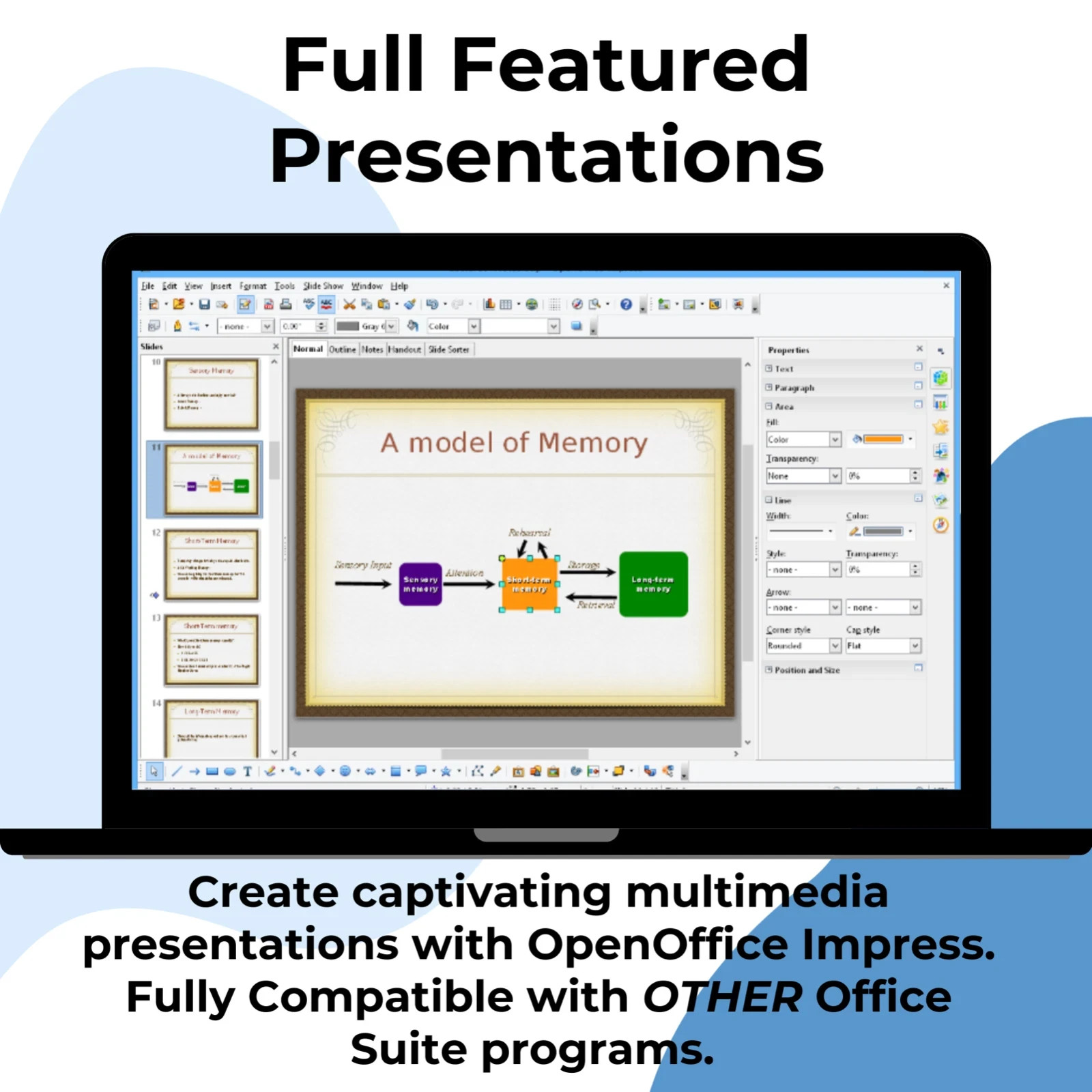 Open Office Home and Student 2026 for Windows – Office Software Suite – USB