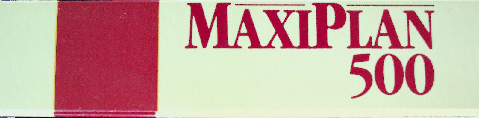 MaxiPlan 500 by Oxxi (1987) – Spreadsheet Analysis for Amiga – Open Box