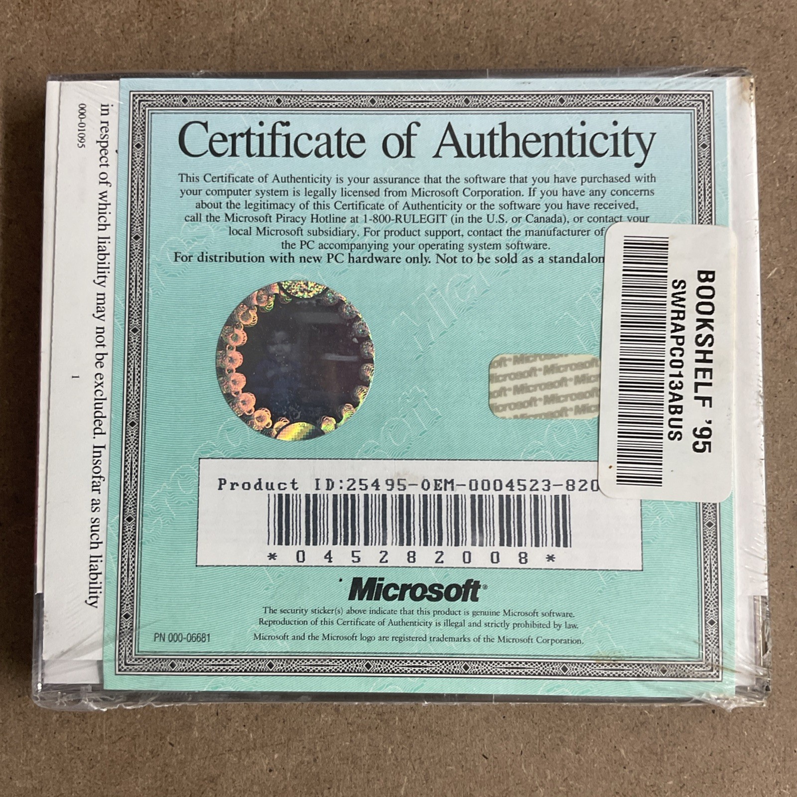 Microsoft Bookshelf ’95 Multimedia Reference Library PC CD-Rom NEW Software 1995