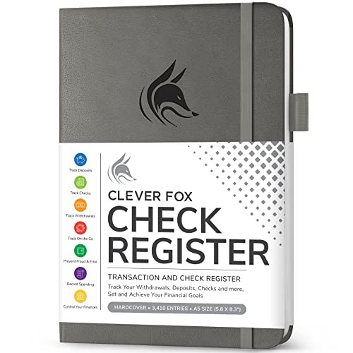 Check Register Book – Deluxe Transaction Register, Accounting Ledger Book,