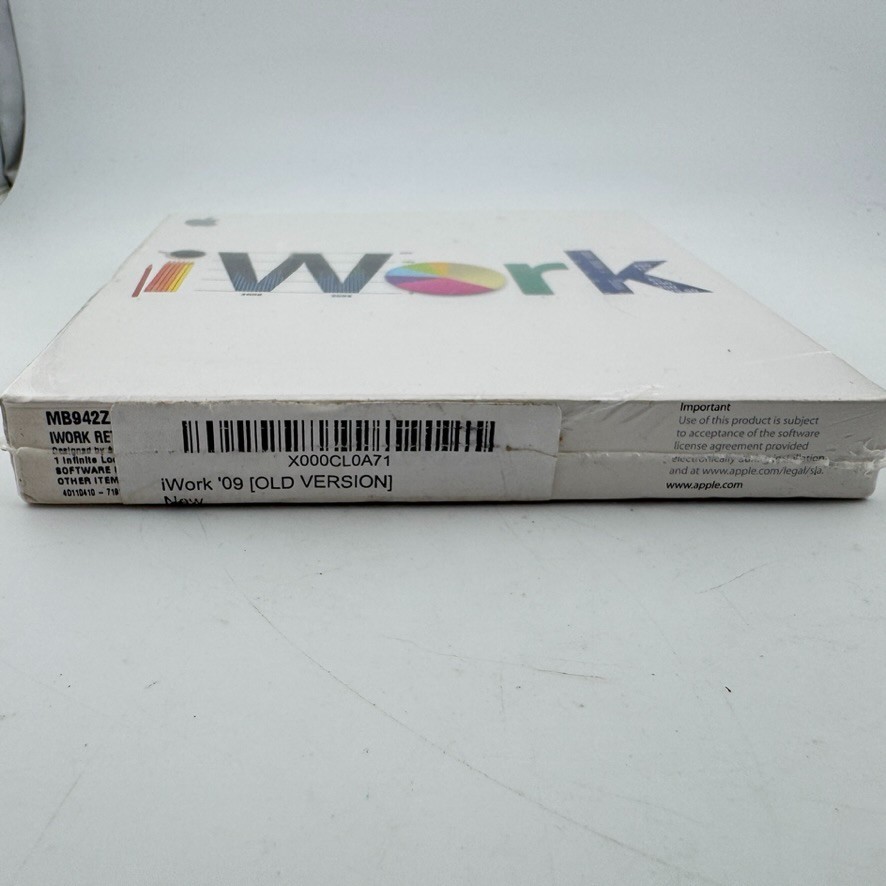 Apple iWork ’09 (Retail 1 User) Full Version Mac MB942Z/A NEW / SEALED