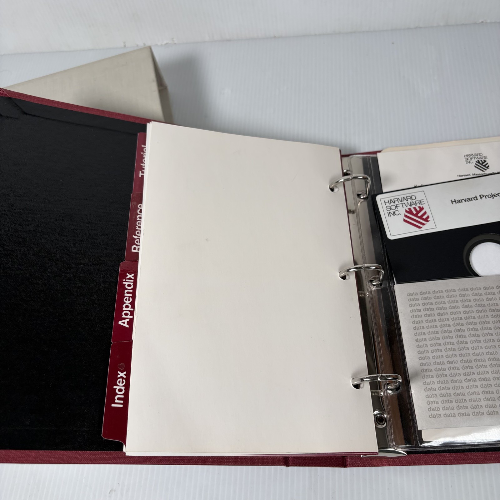Vintage Harvard Project Manager Software 3.5″ Floppy Disk & Manuals PC DOS