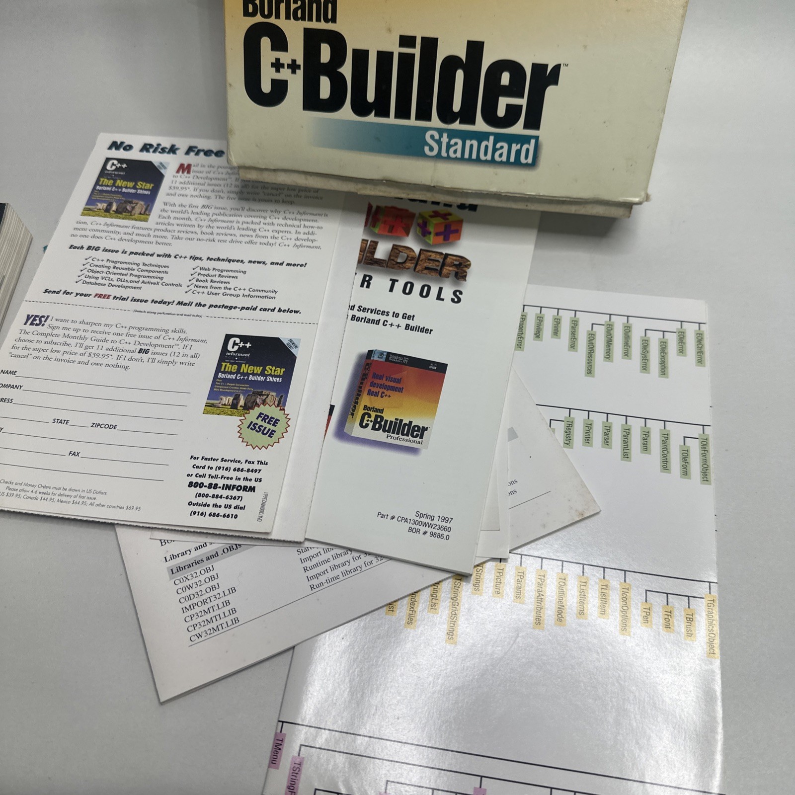 Borland C++ Builder Standard Edition Win 95 NT Box Manuals CD Used