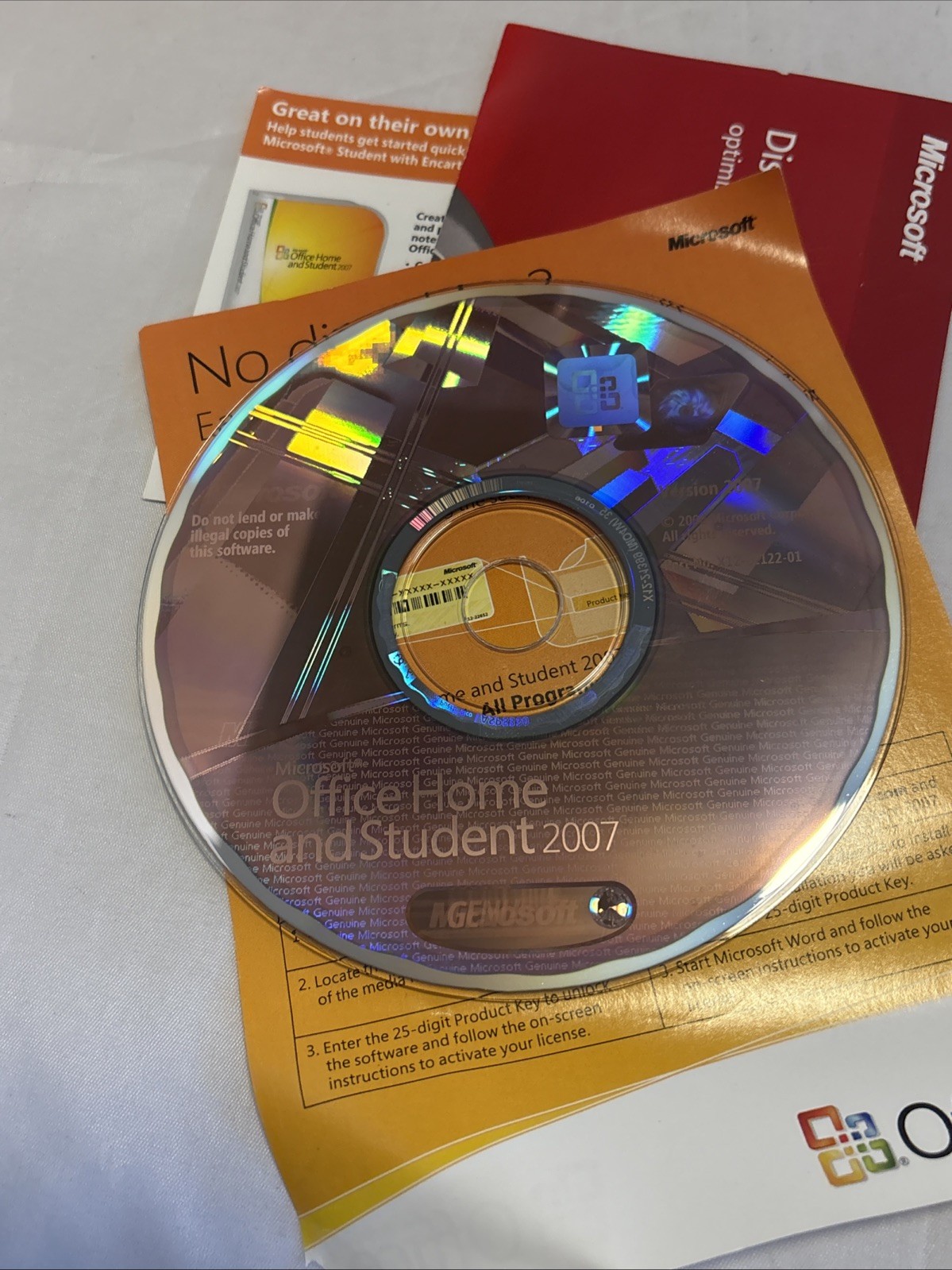 Microsoft Office Home and Student 2007 PC w/ Product Key Word Excel Power Point