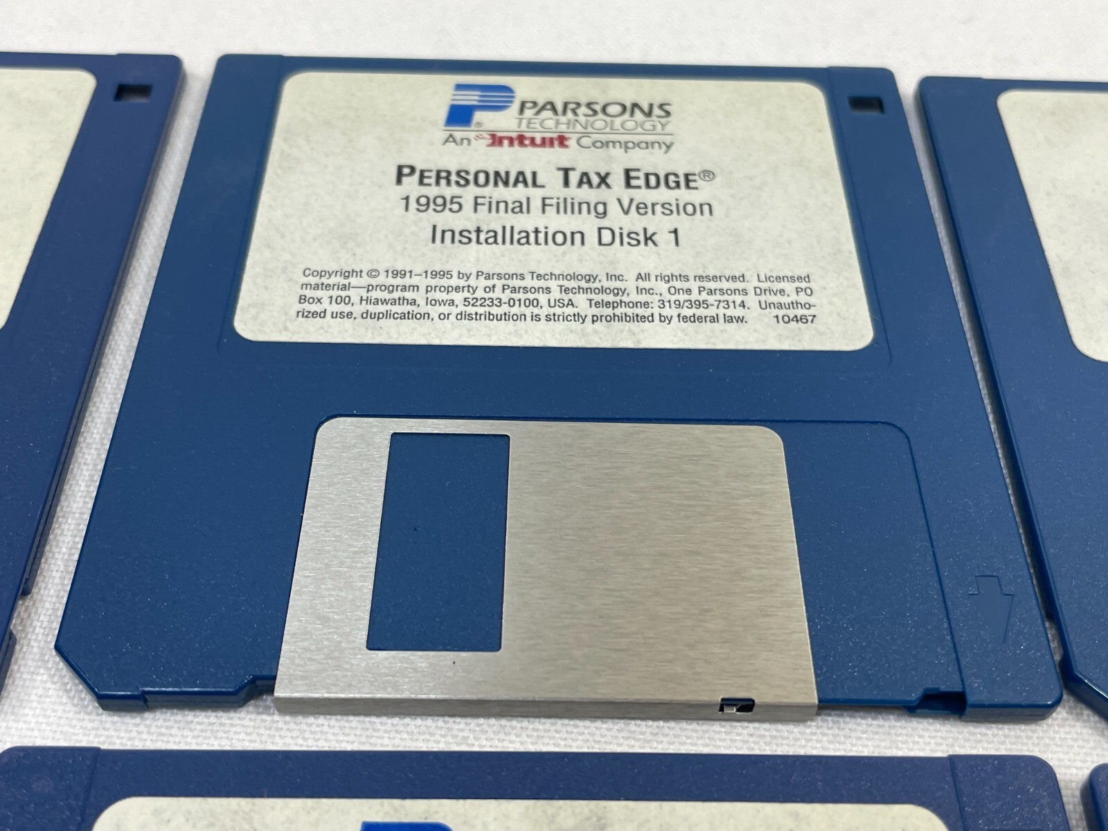 Vintage 1995 Parsons Technology Software State & Personal Tax Edge 3.5″ Floppy 7