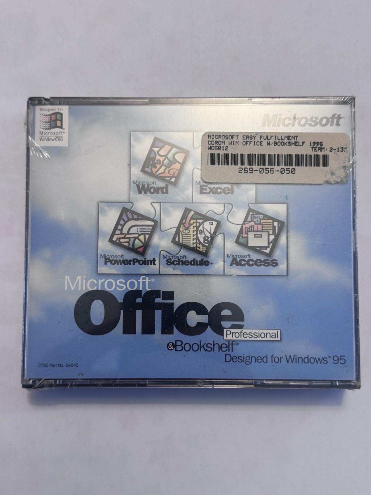Microsoft Office Professional & Bookshelf for Windows 95 w/ Key and CD NEW!!!